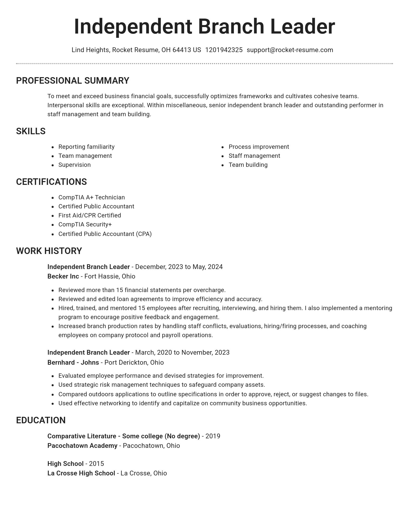Brilliant resume template
