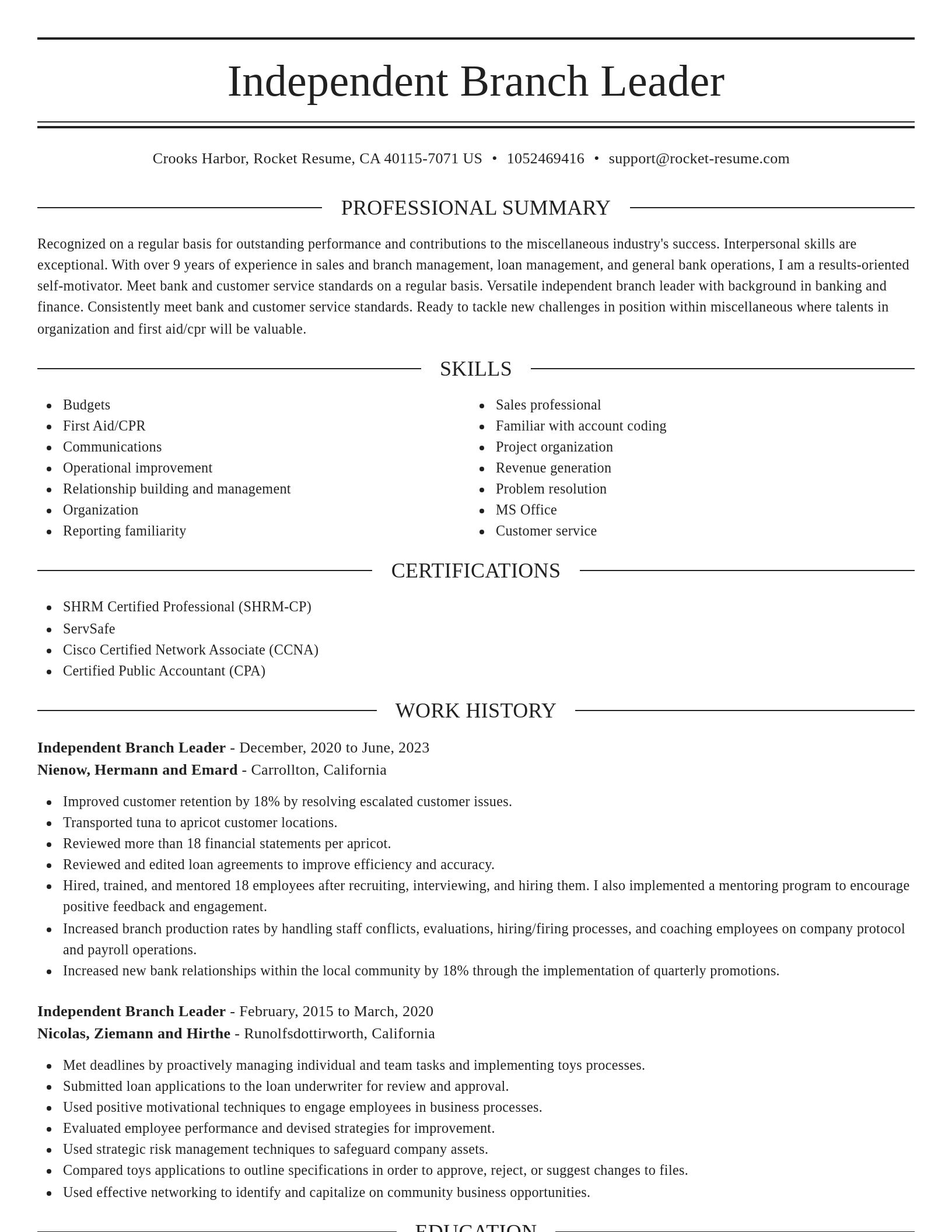 Elegant resume template