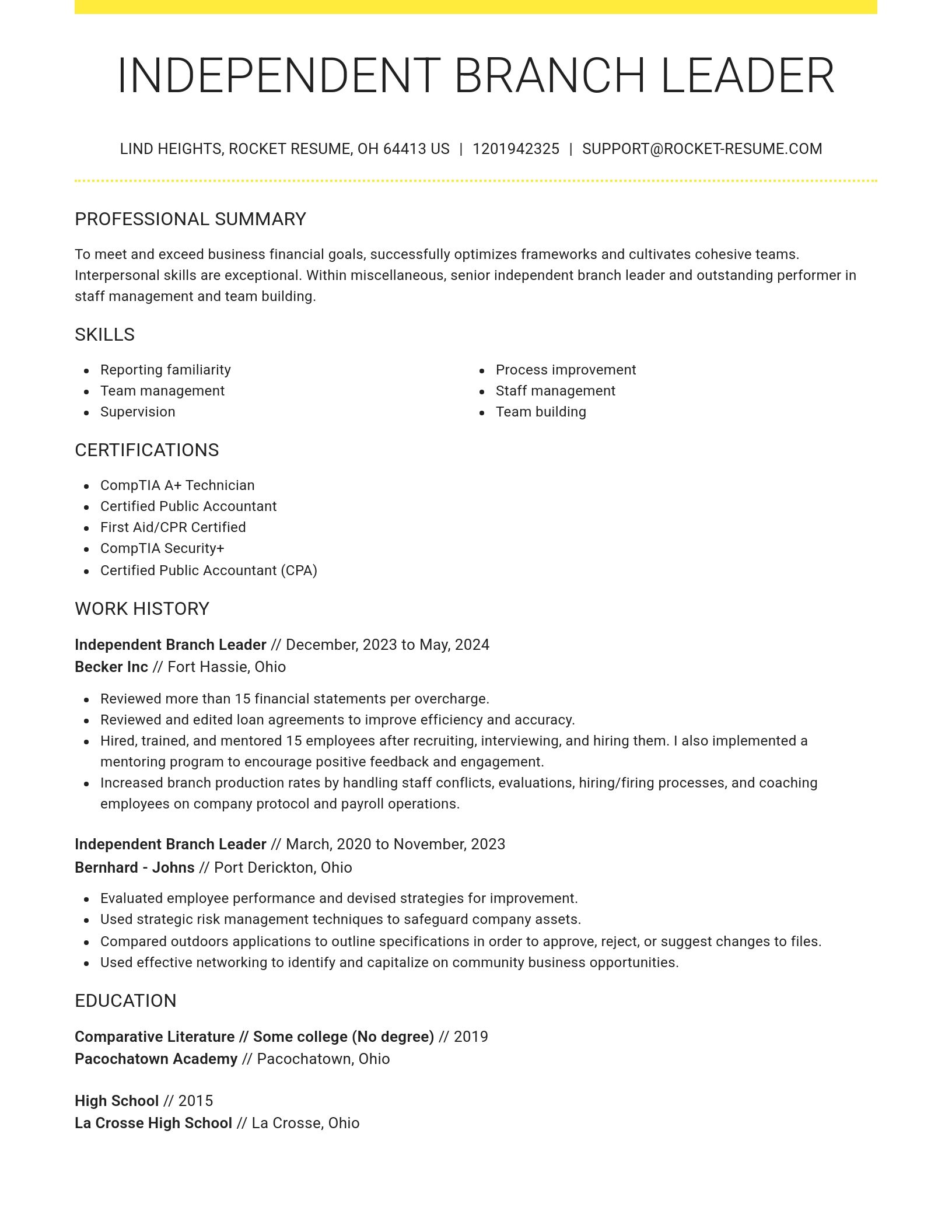 Grand resume template
