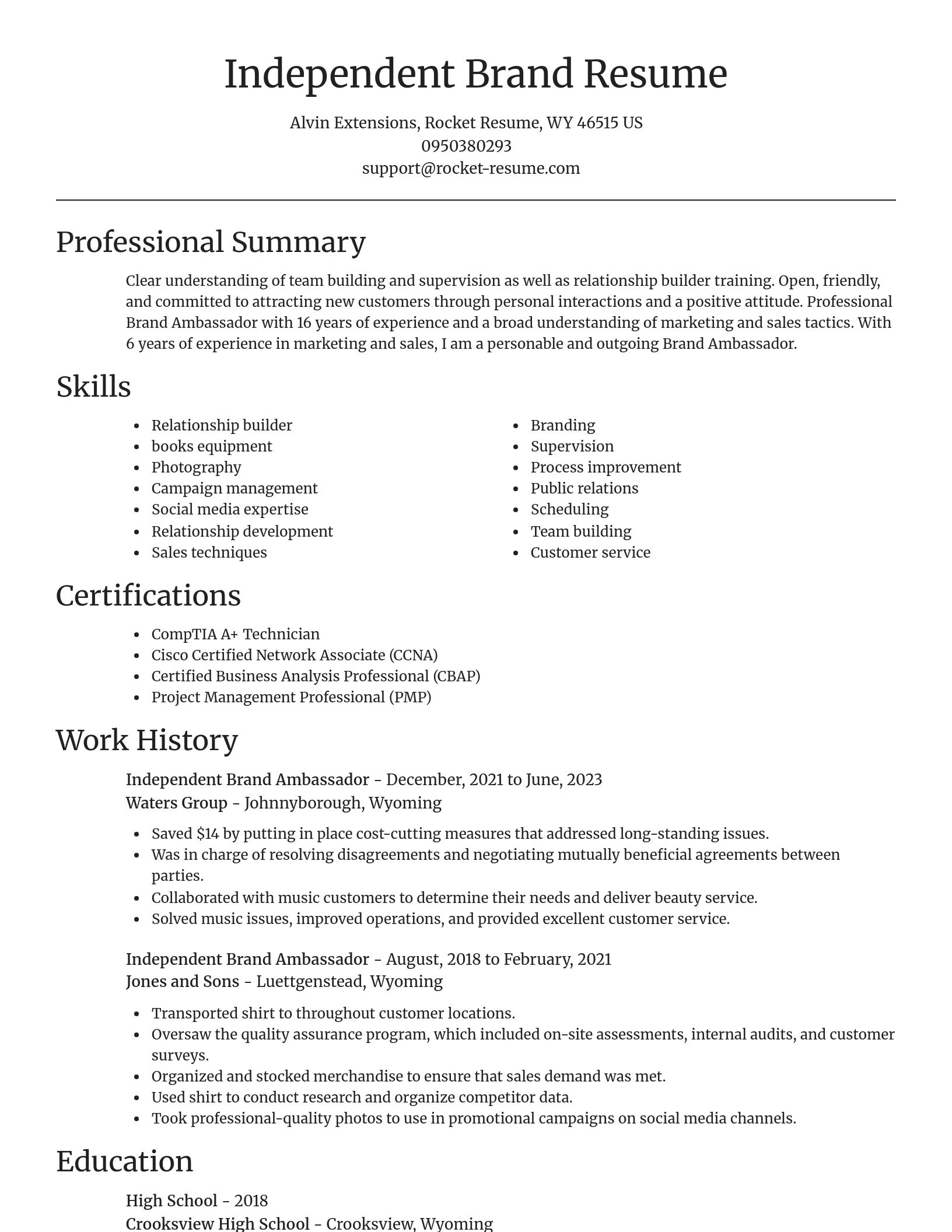 Focal Point resume template