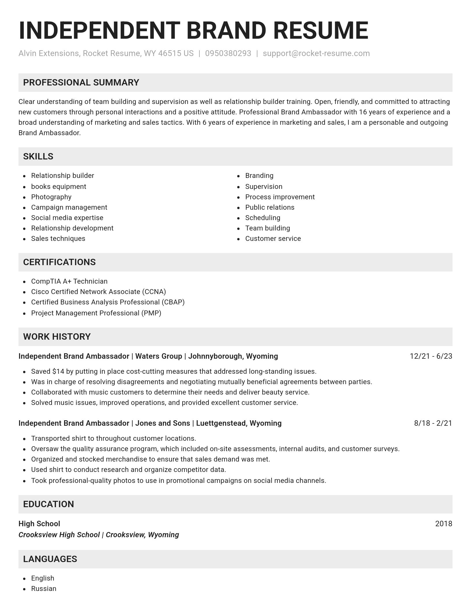Genius resume template