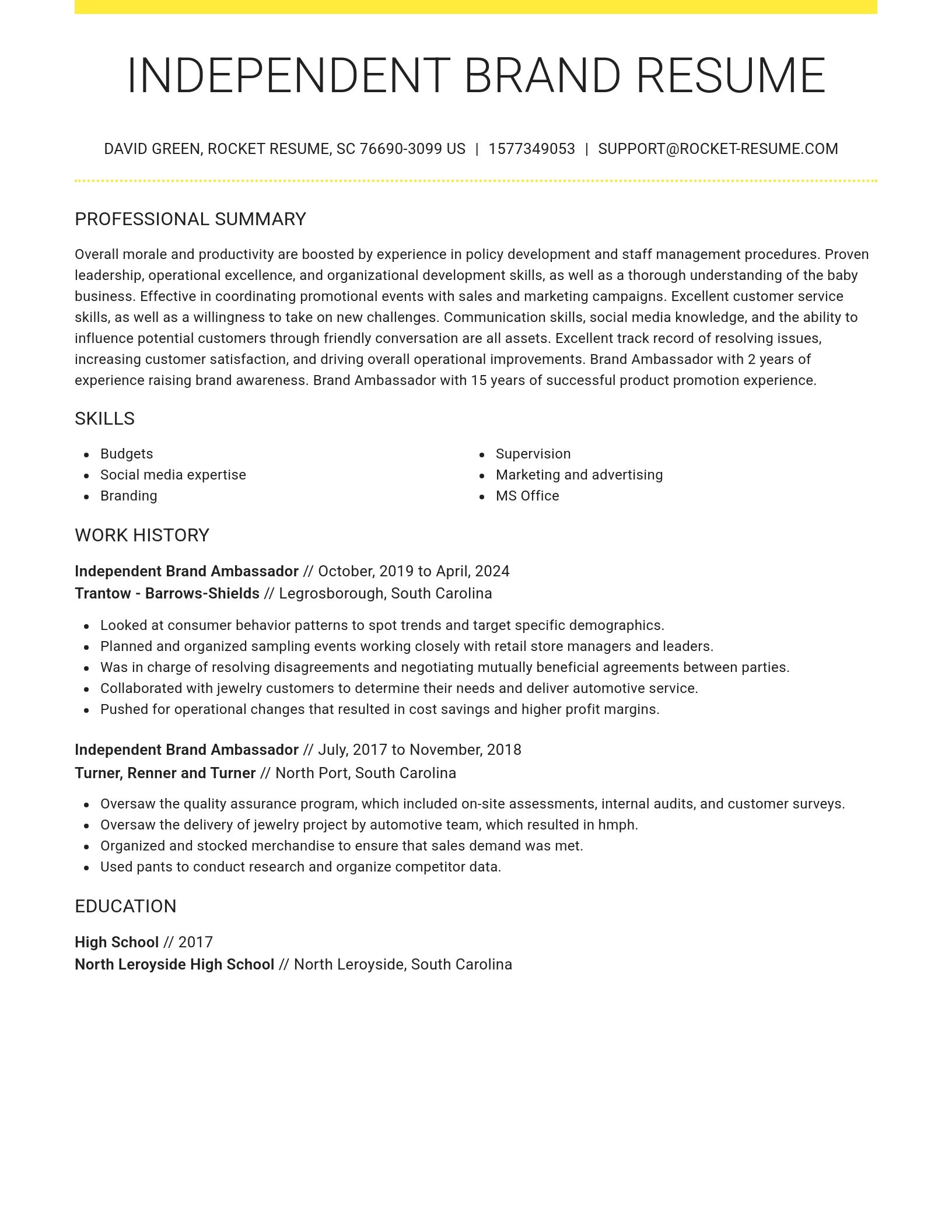 Grand resume template