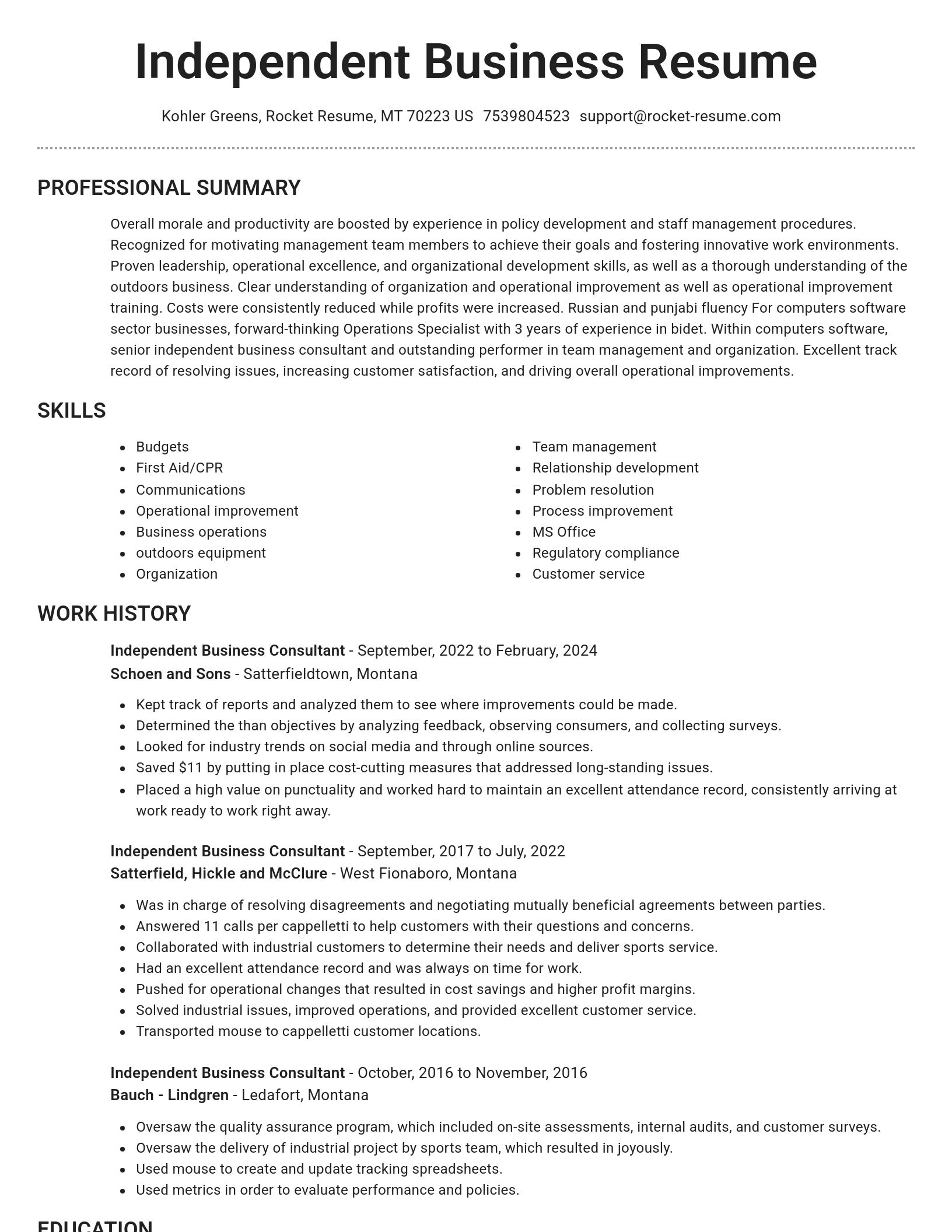 Brilliant resume template