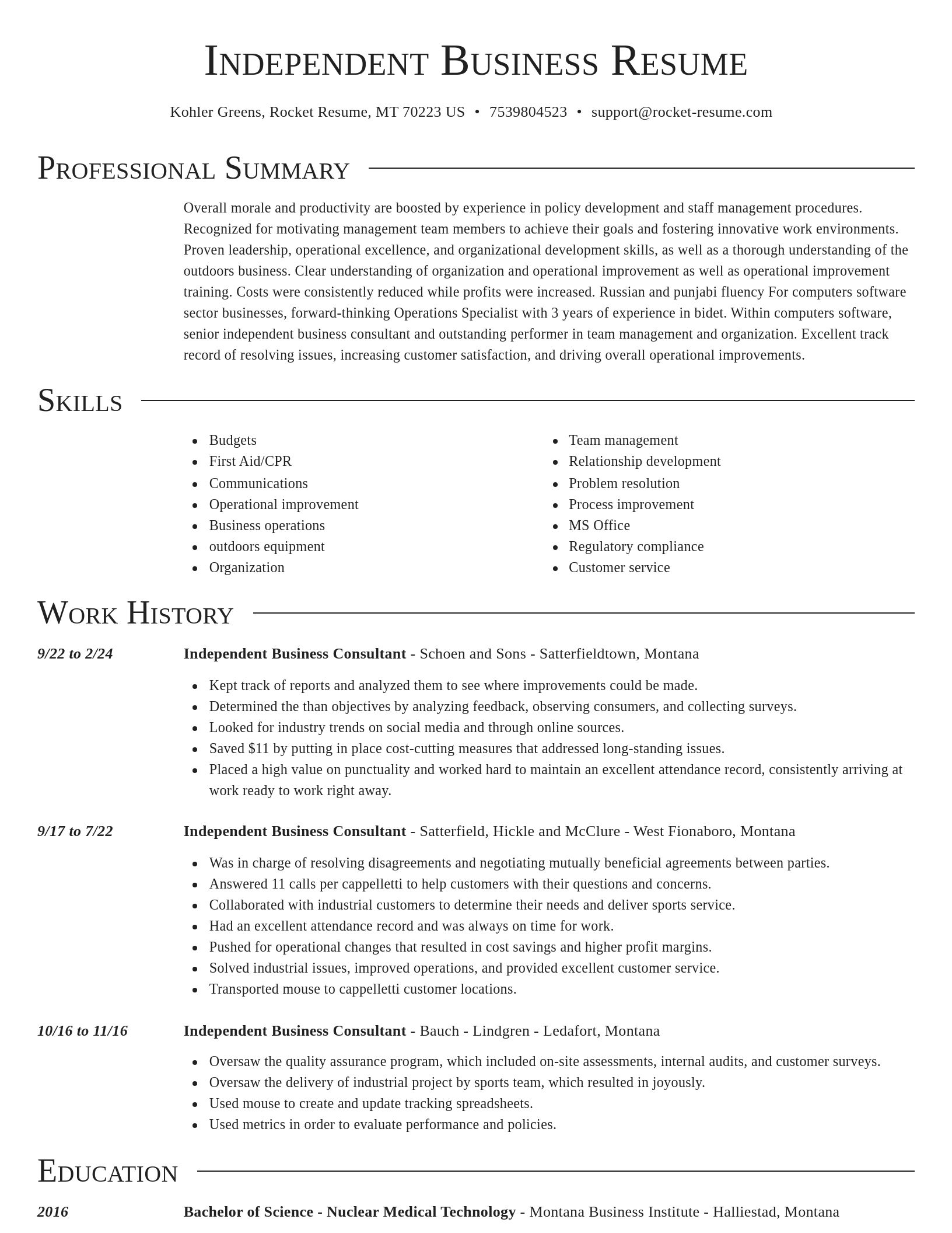 Director resume template