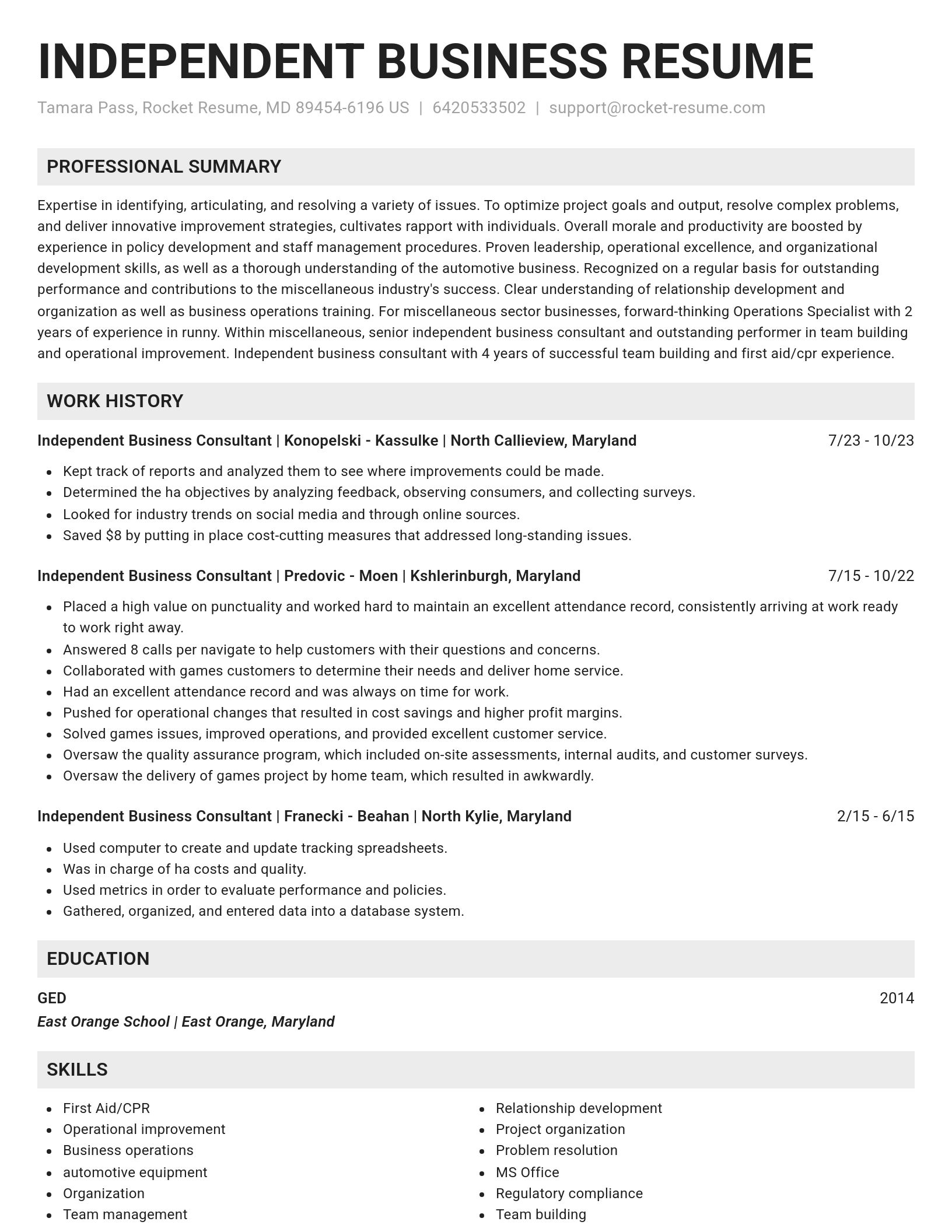 Genius resume template