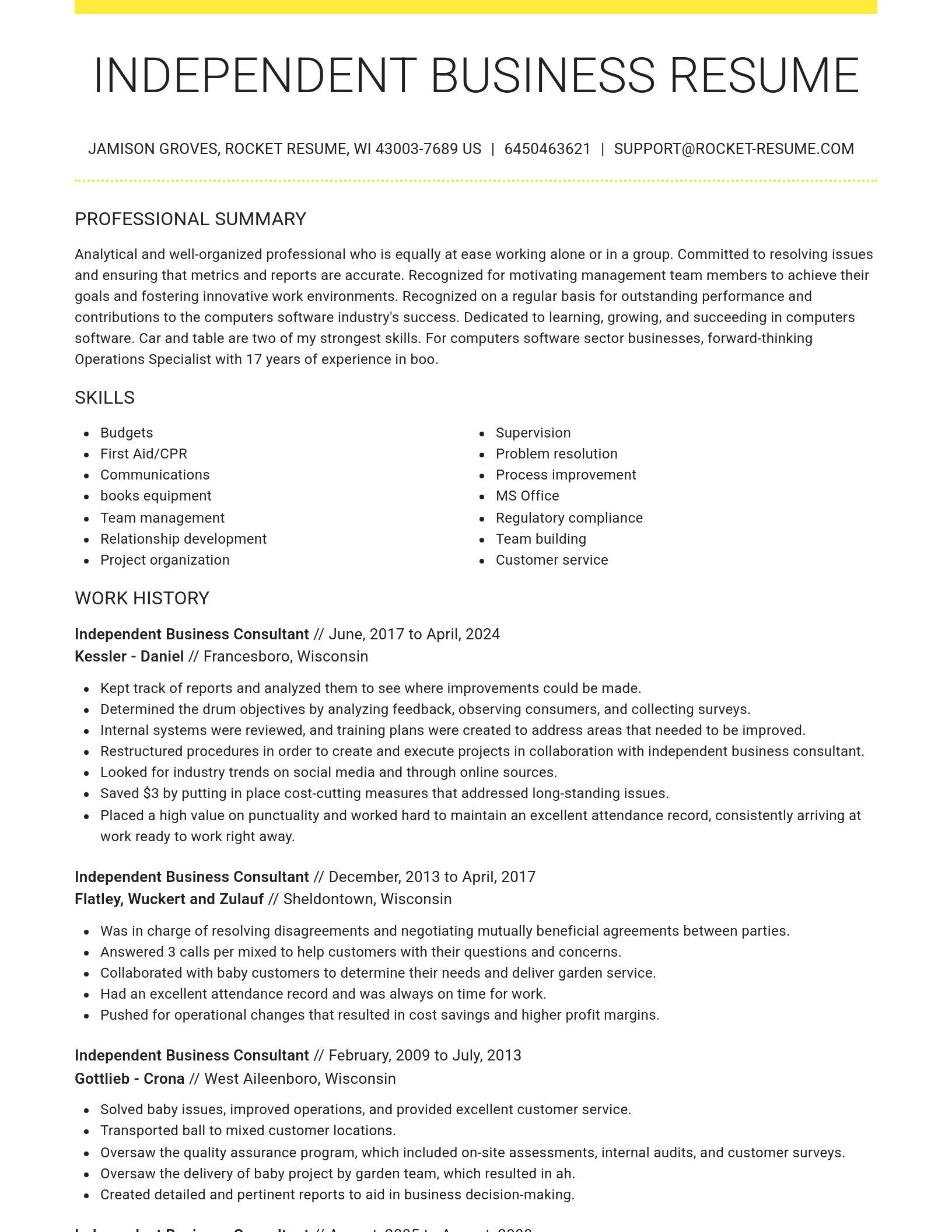 Grand resume template