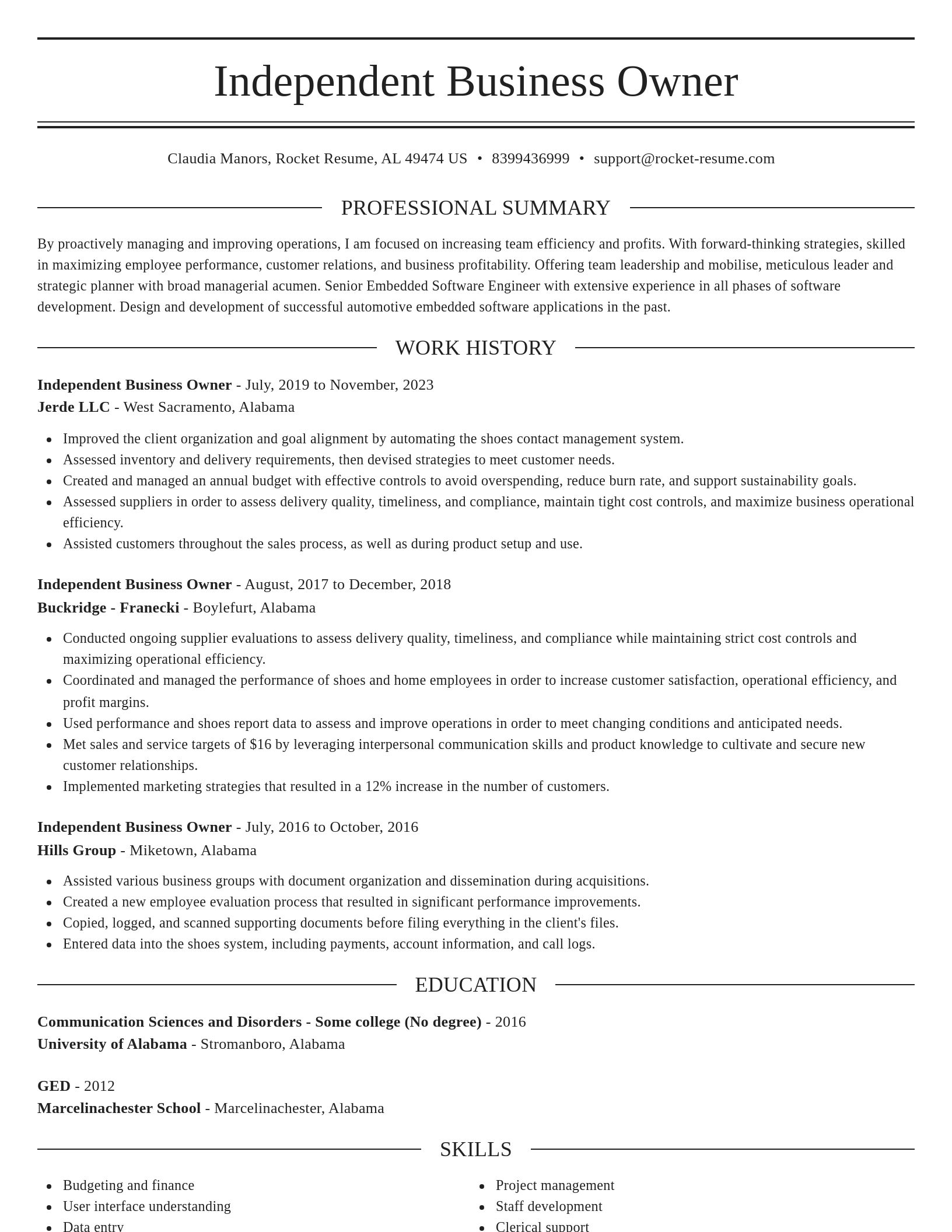 Elegant resume template