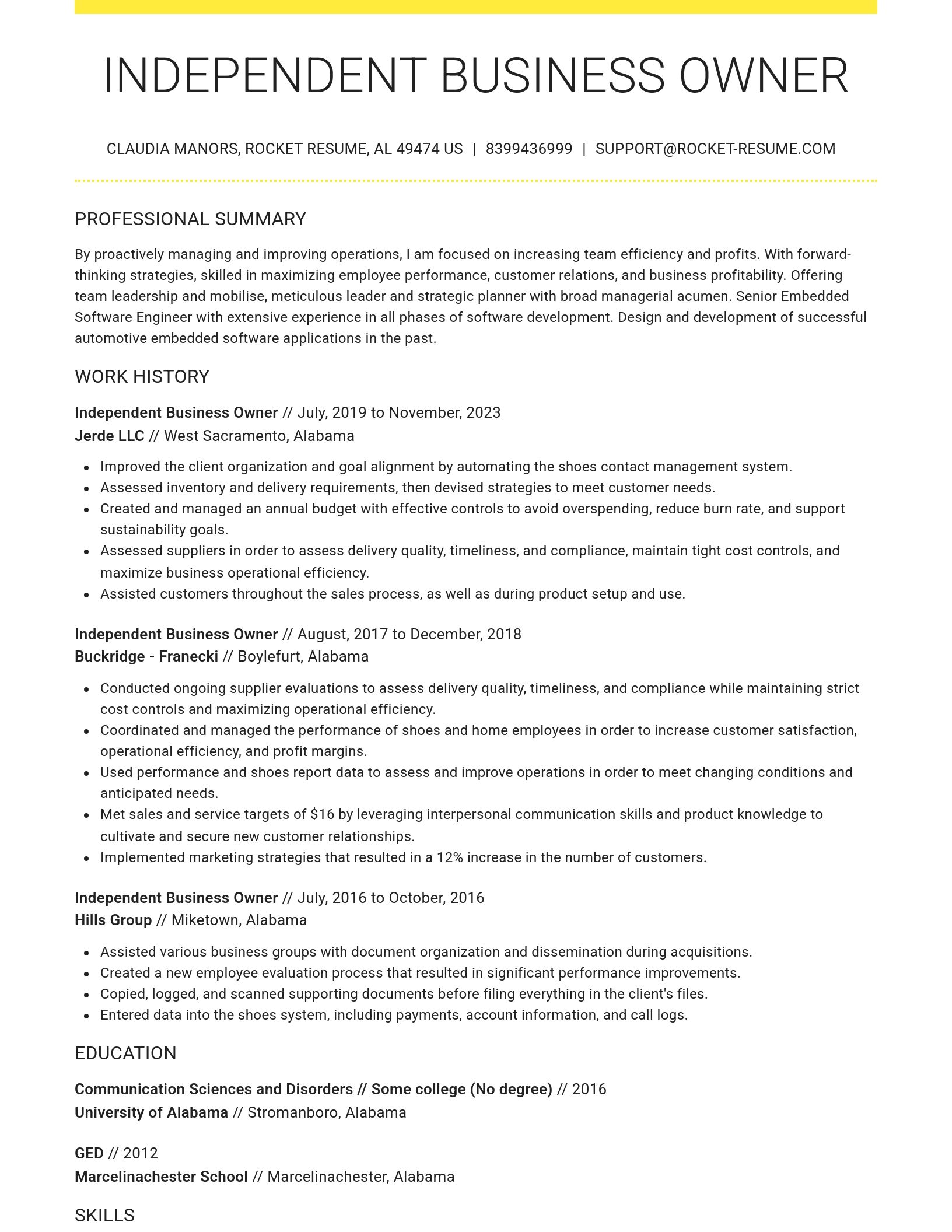 Grand resume template