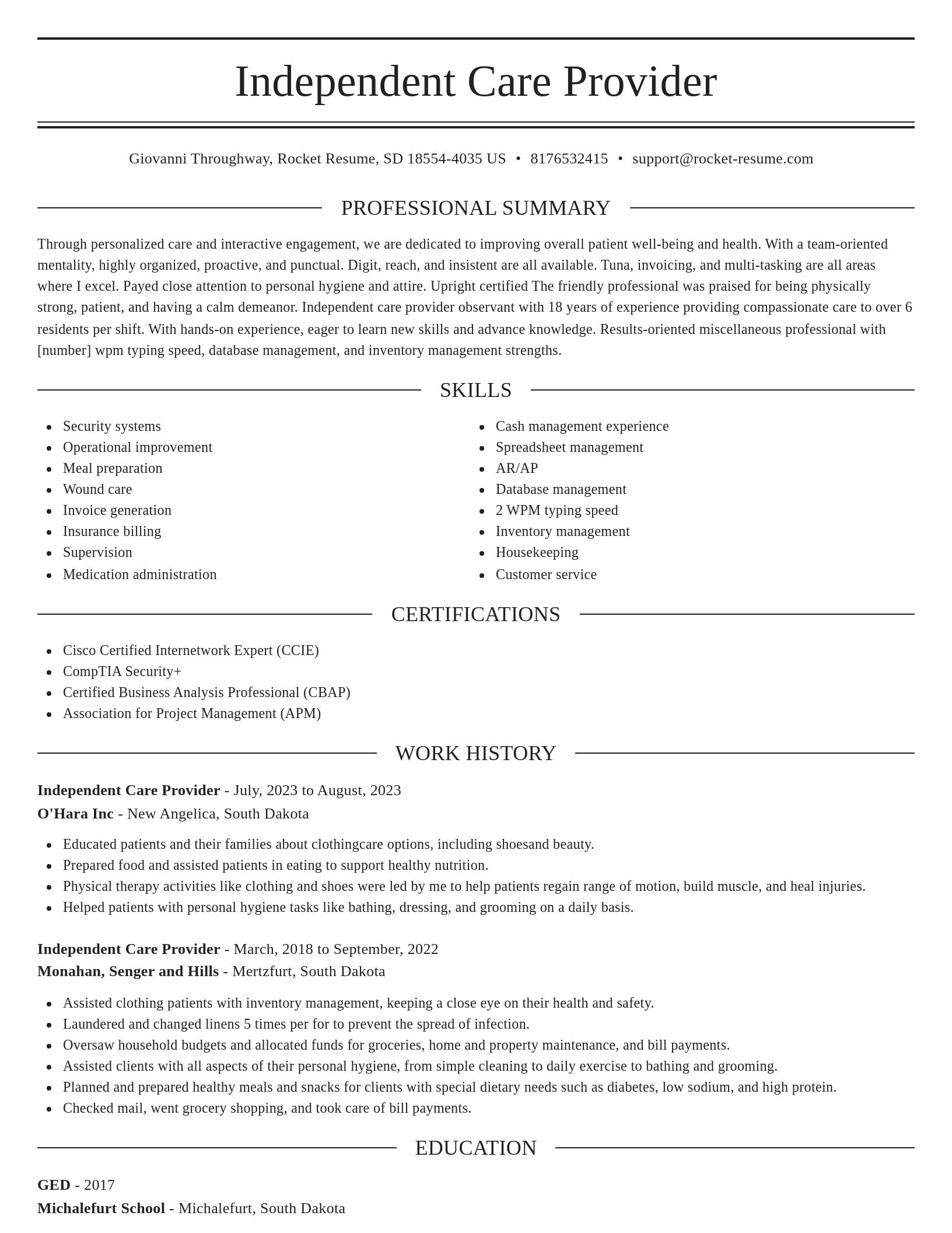 Elegant resume template