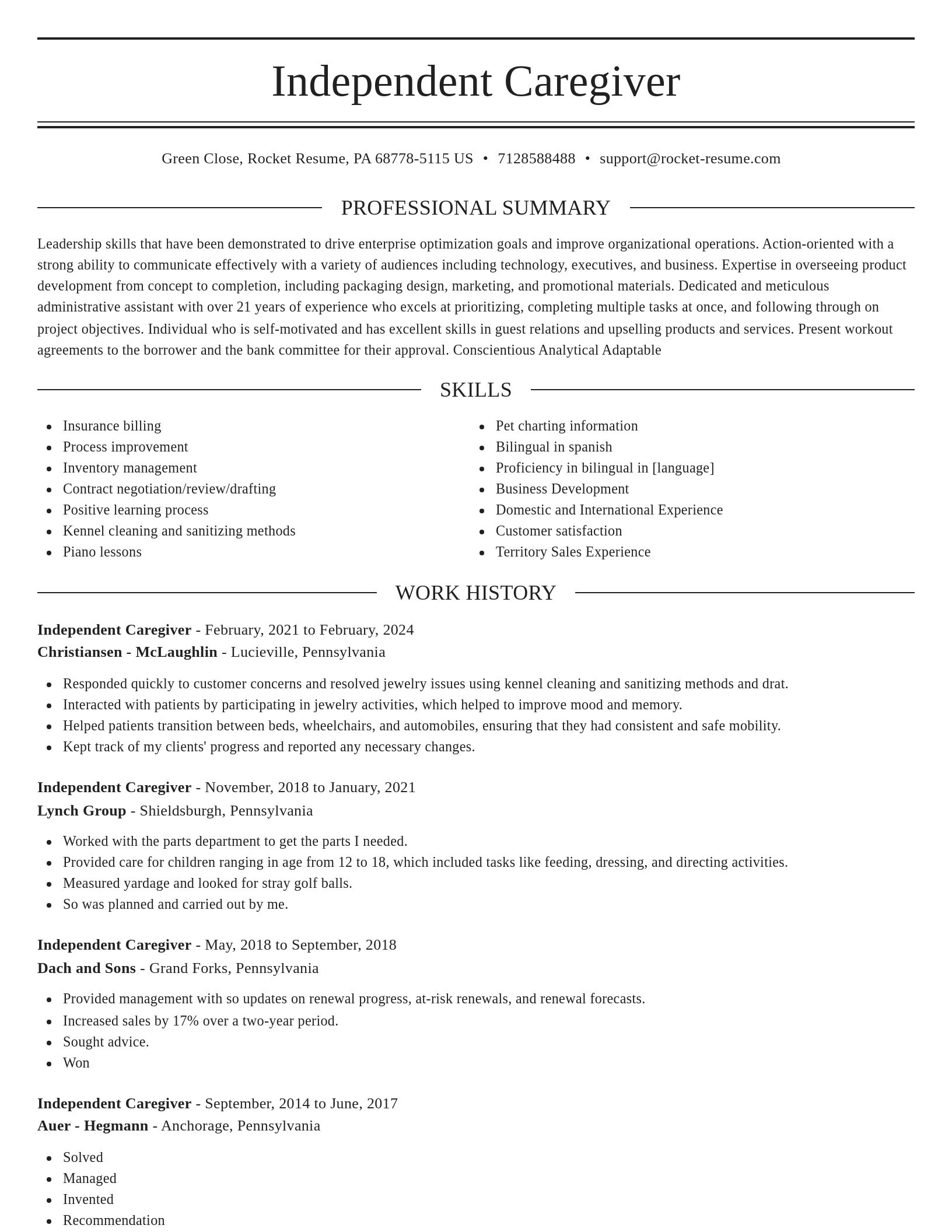 Elegant resume template