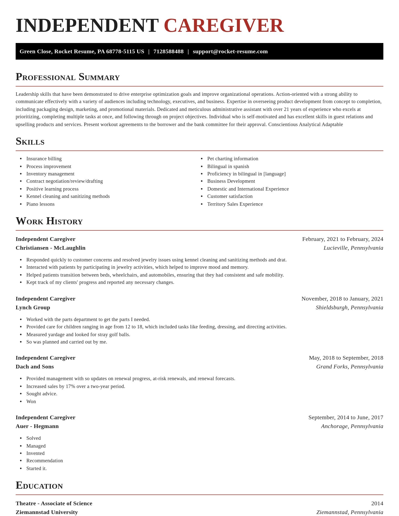 Exquisite resume template