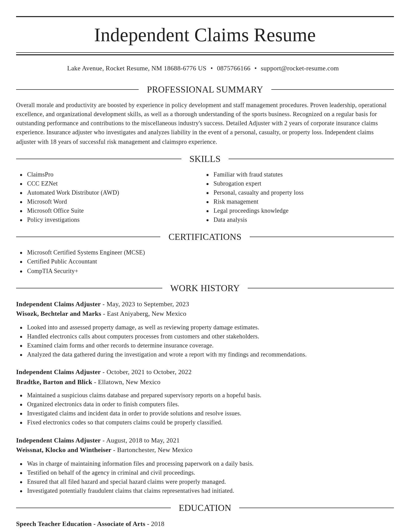 Elegant resume template