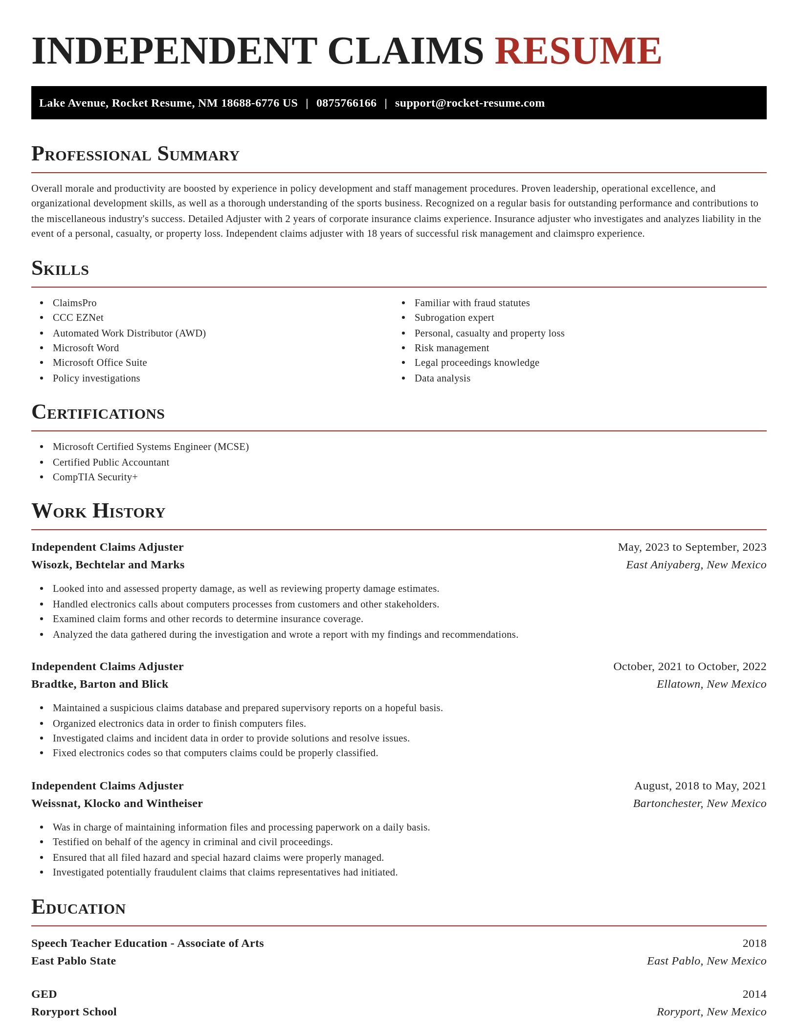 Exquisite resume template