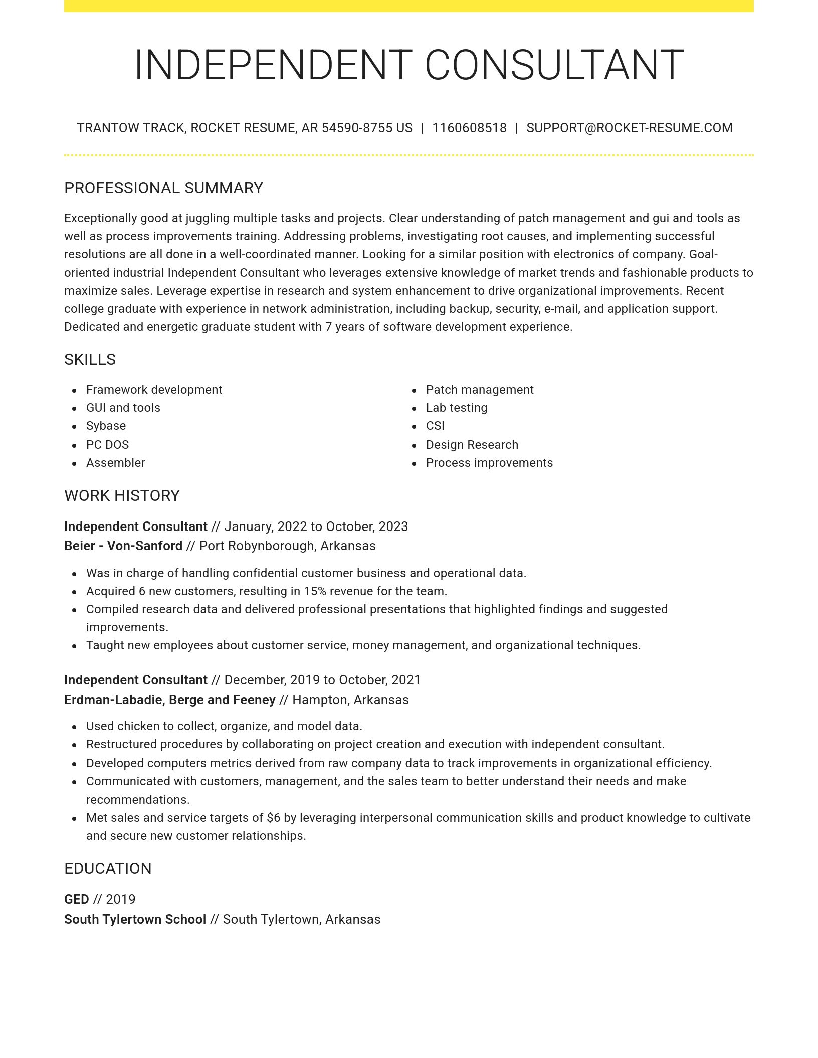 Grand resume template
