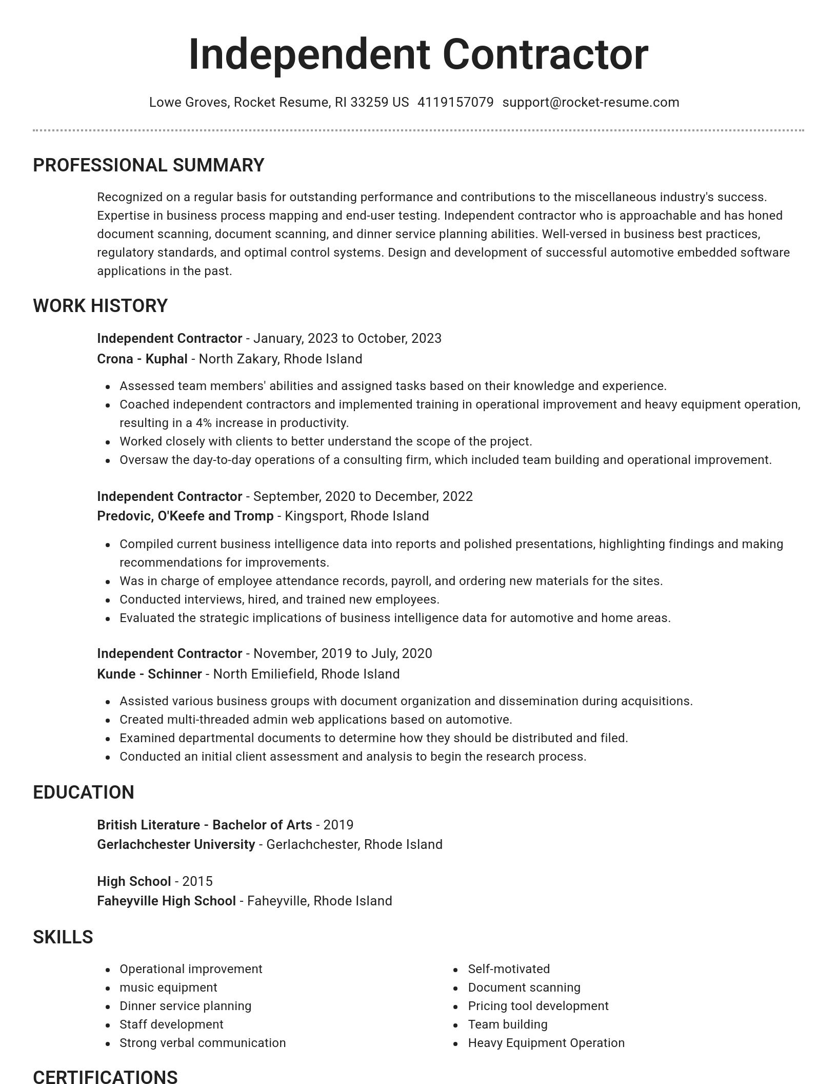Brilliant resume template