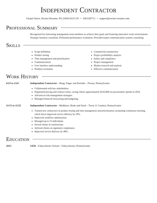 Director resume template