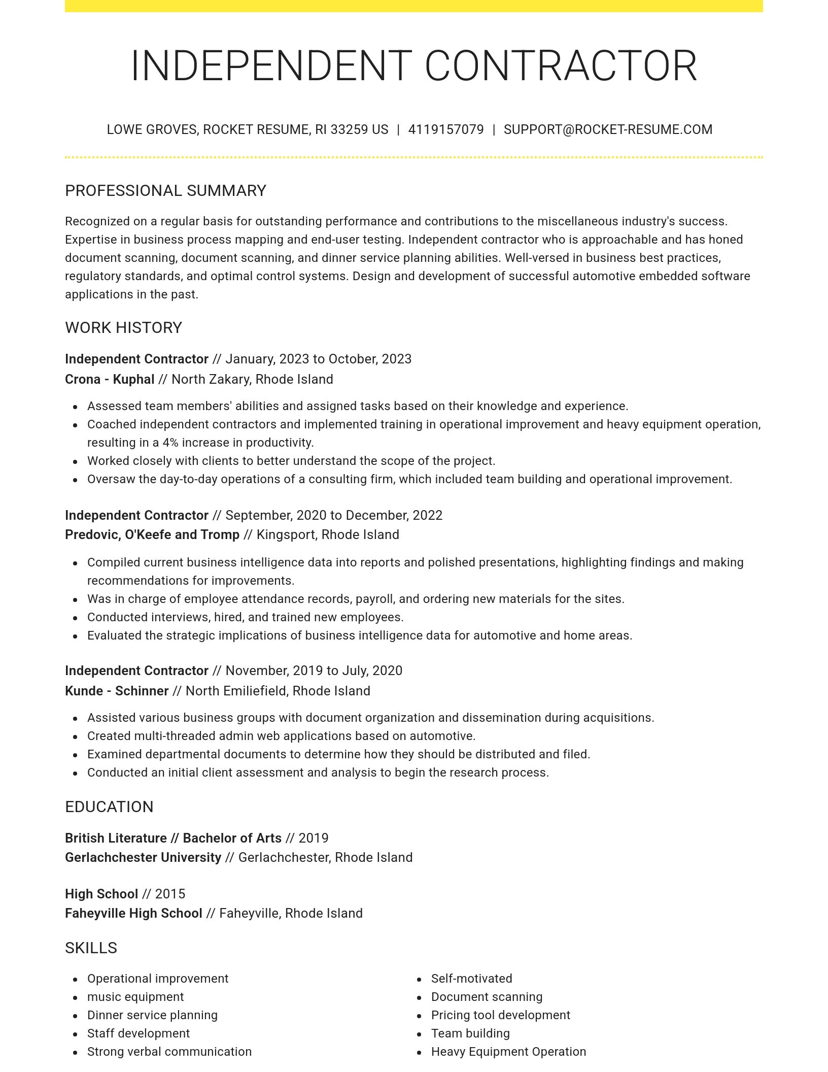 Grand resume template