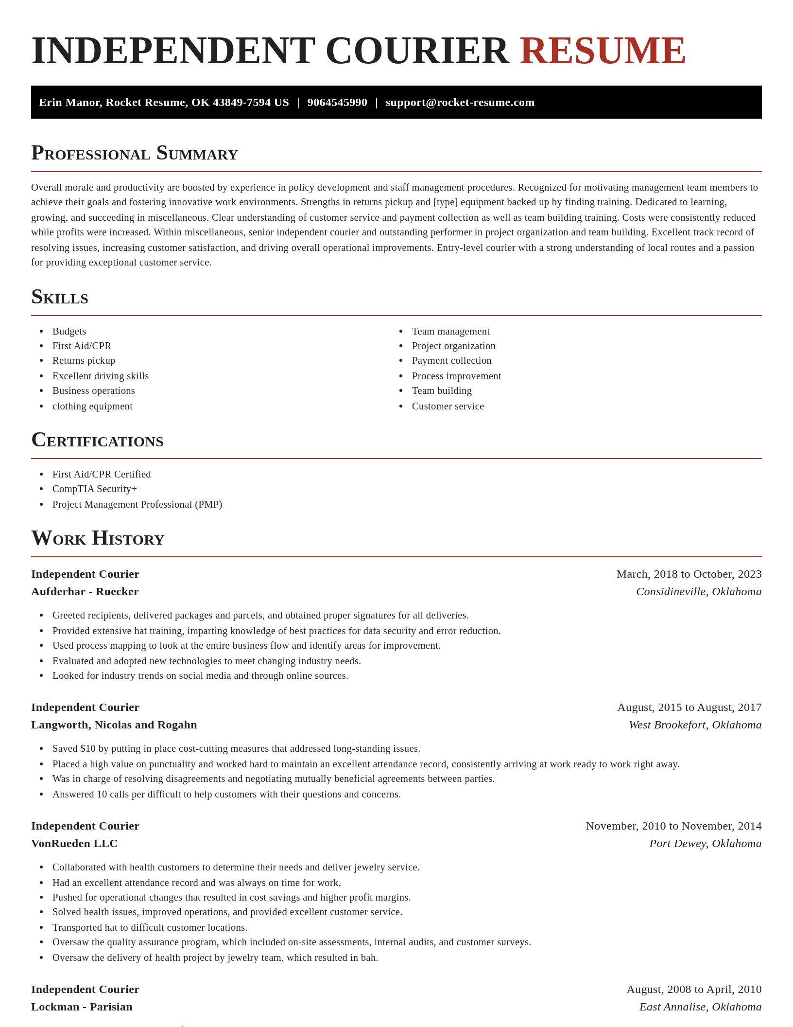 Exquisite resume template