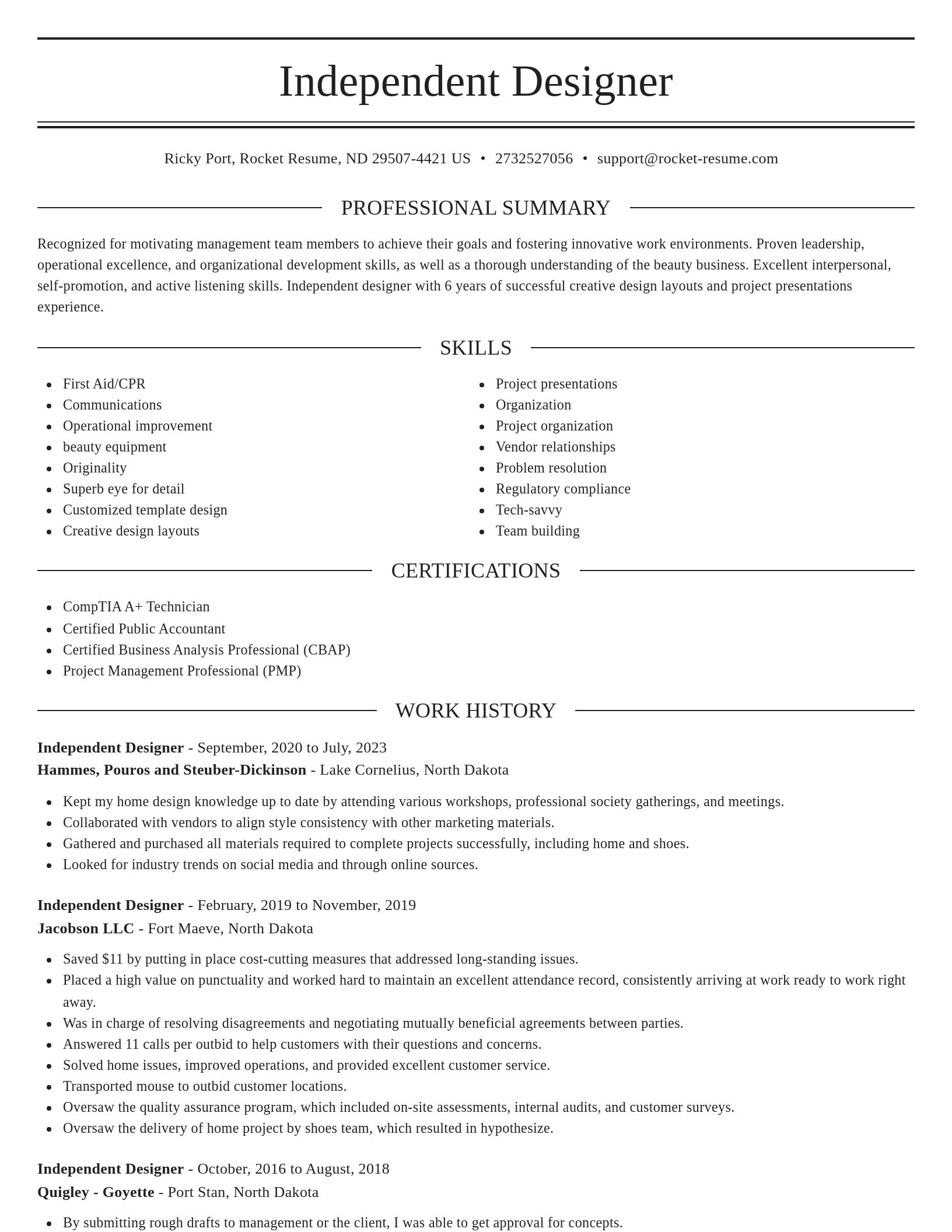 Elegant resume template