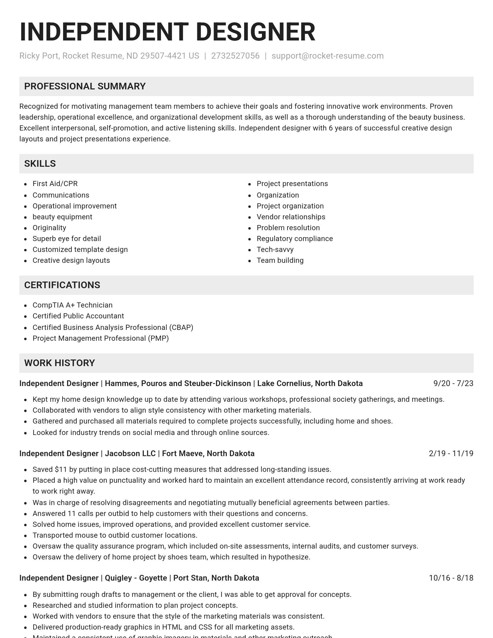 Genius resume template