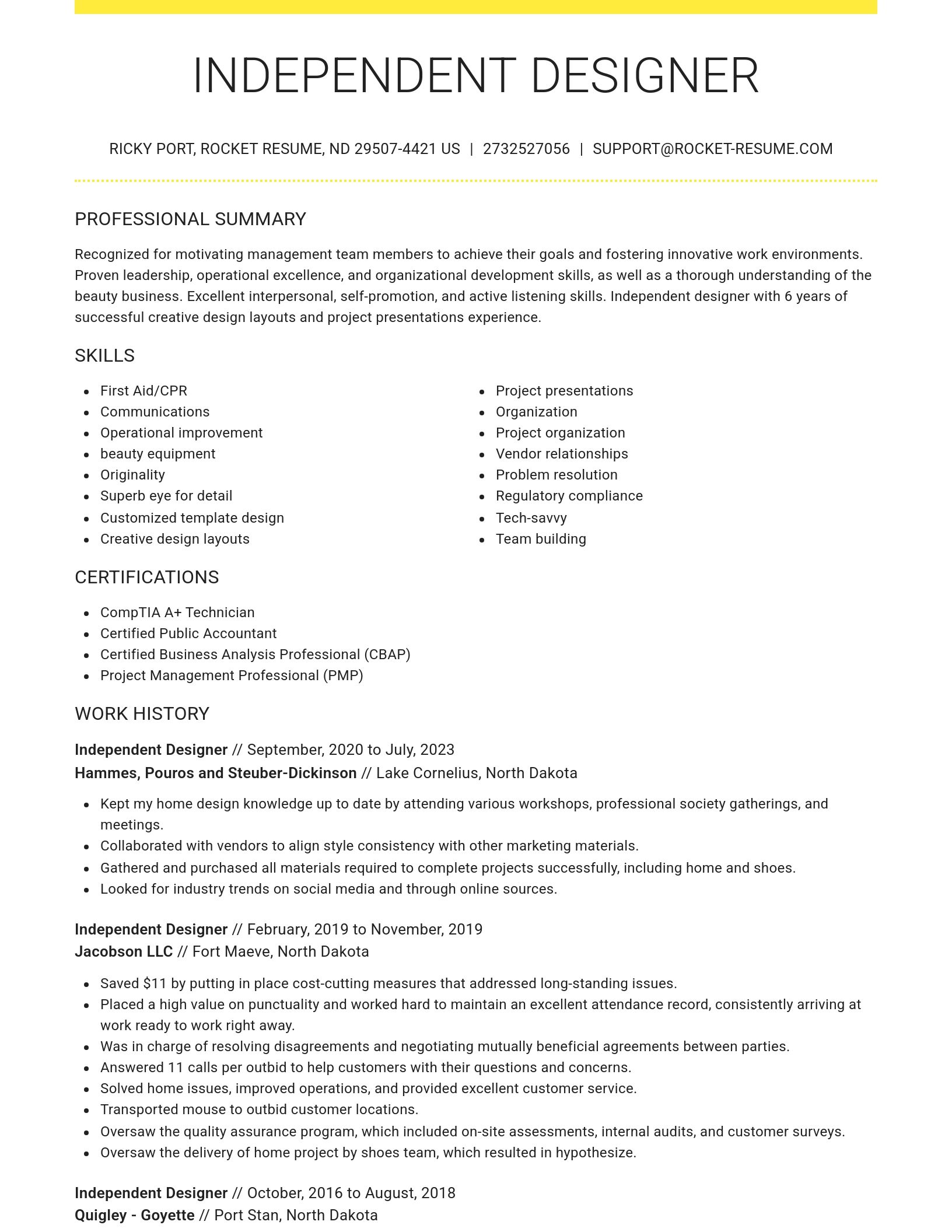 Grand resume template