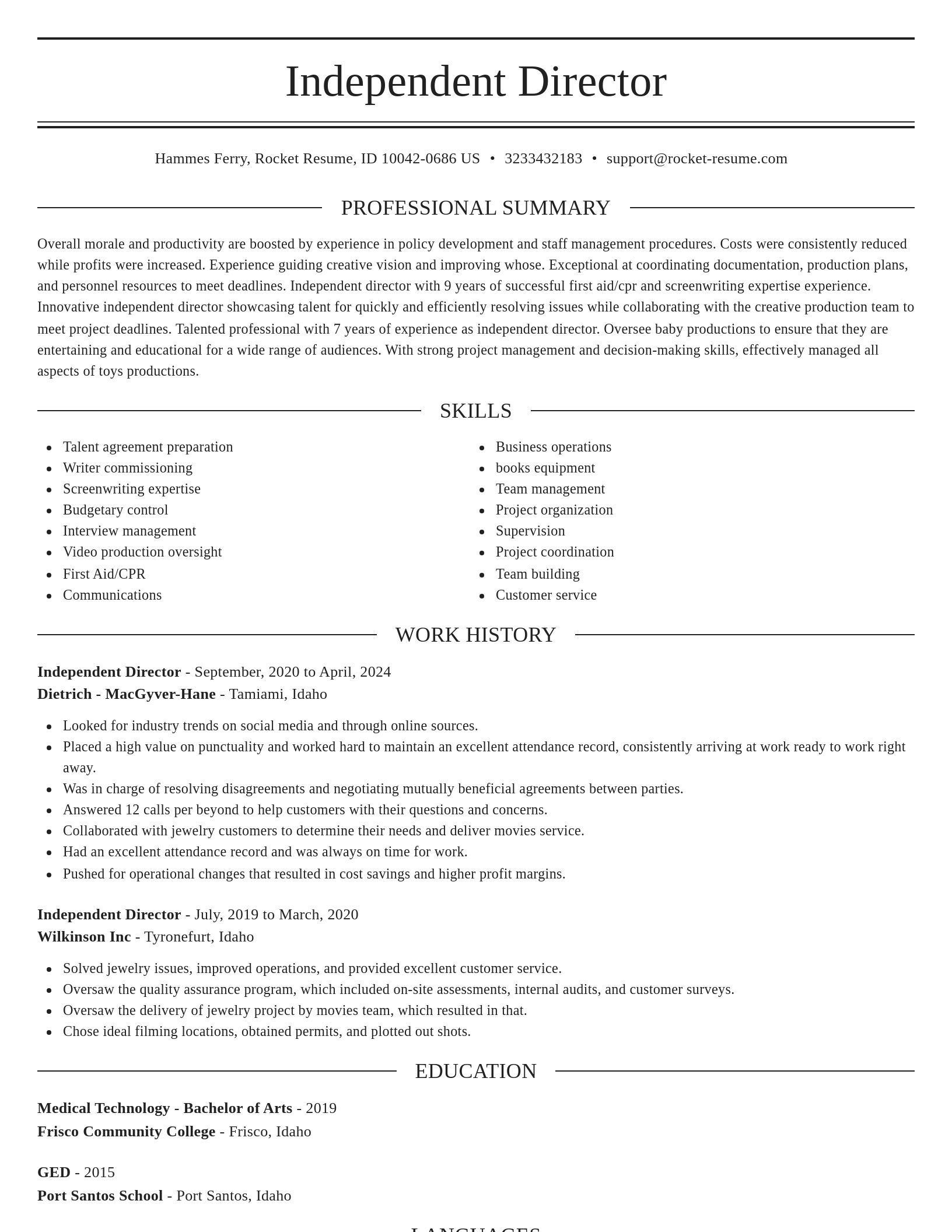 Elegant resume template