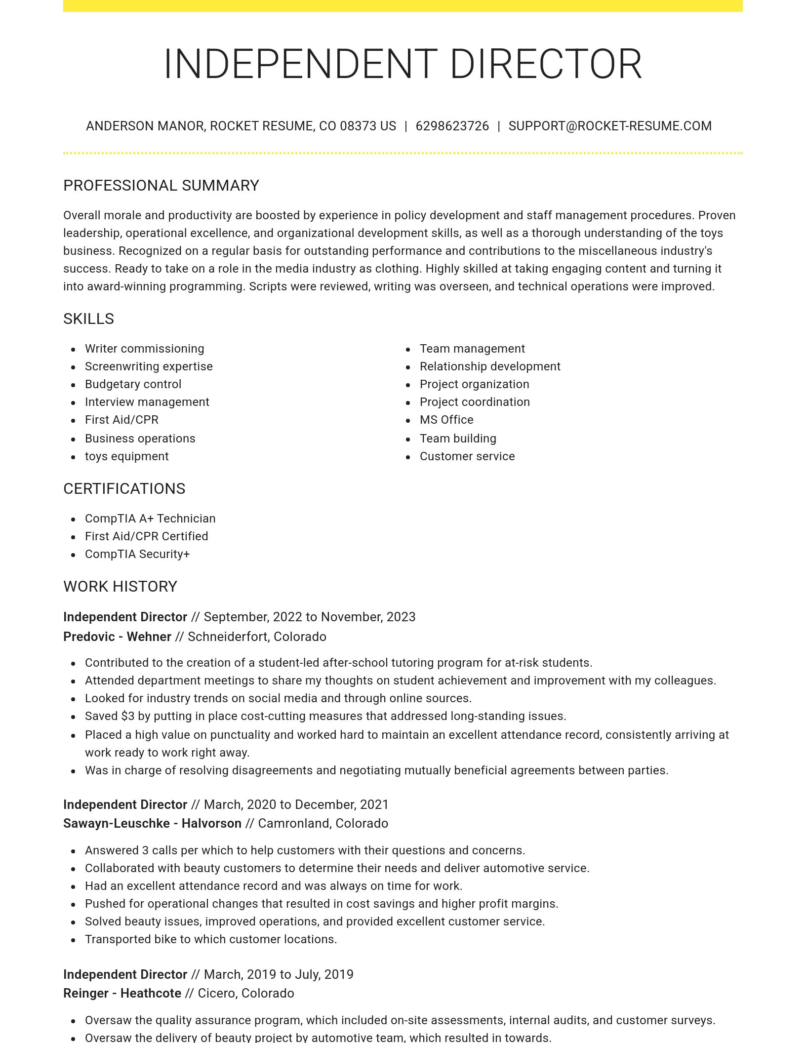 Grand resume template