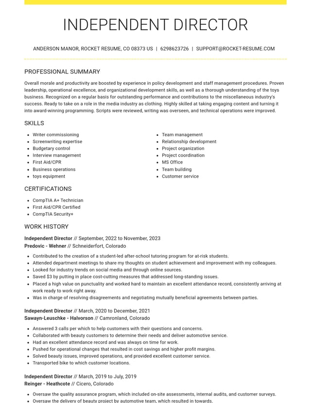 Grand resume template
