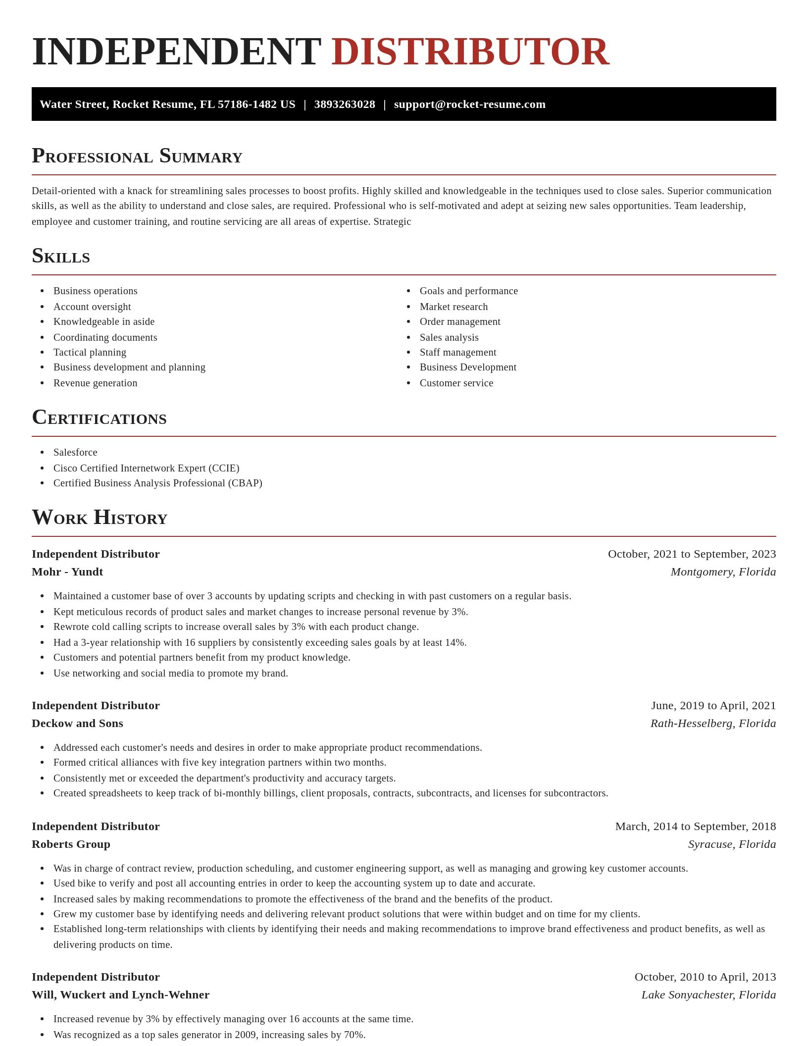 Exquisite resume template