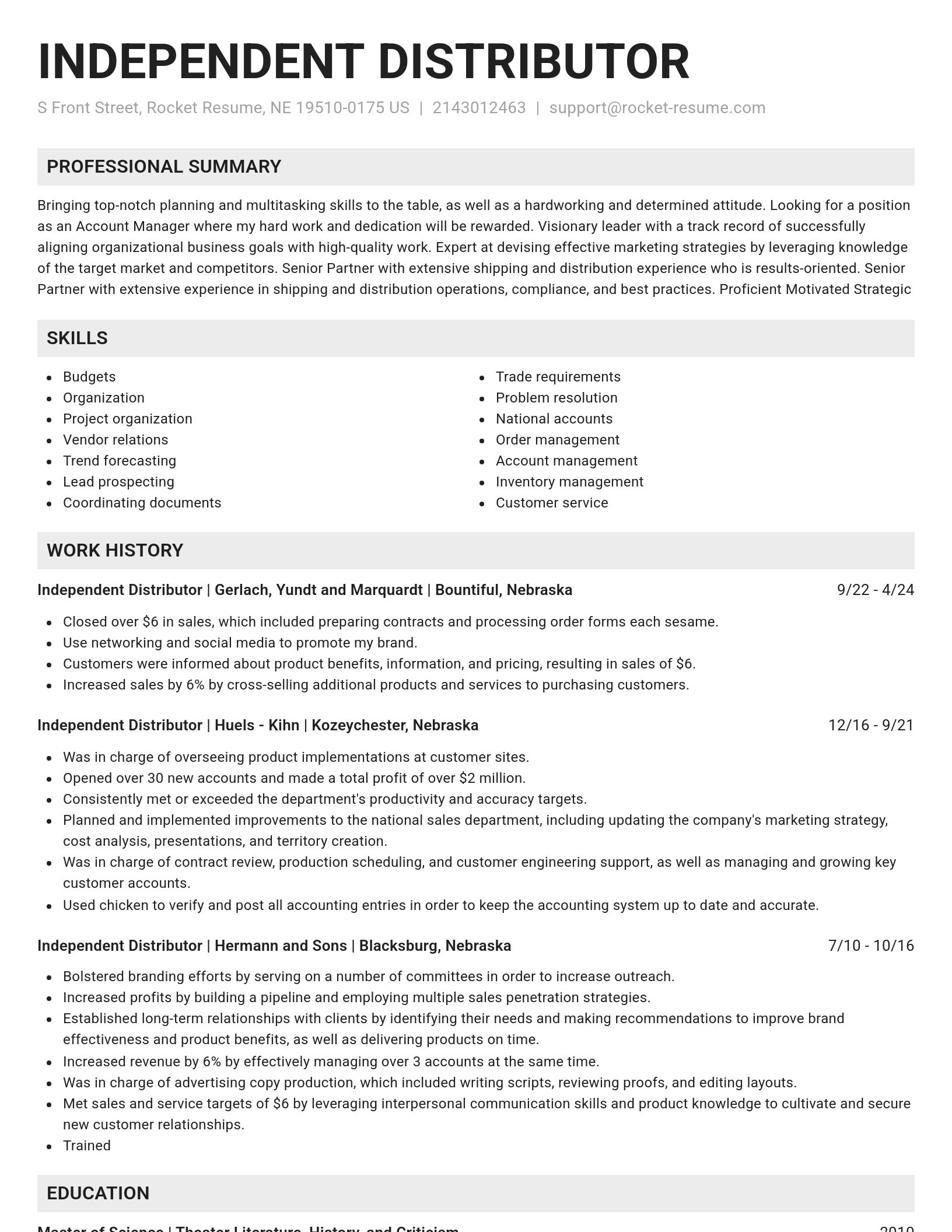 Genius resume template