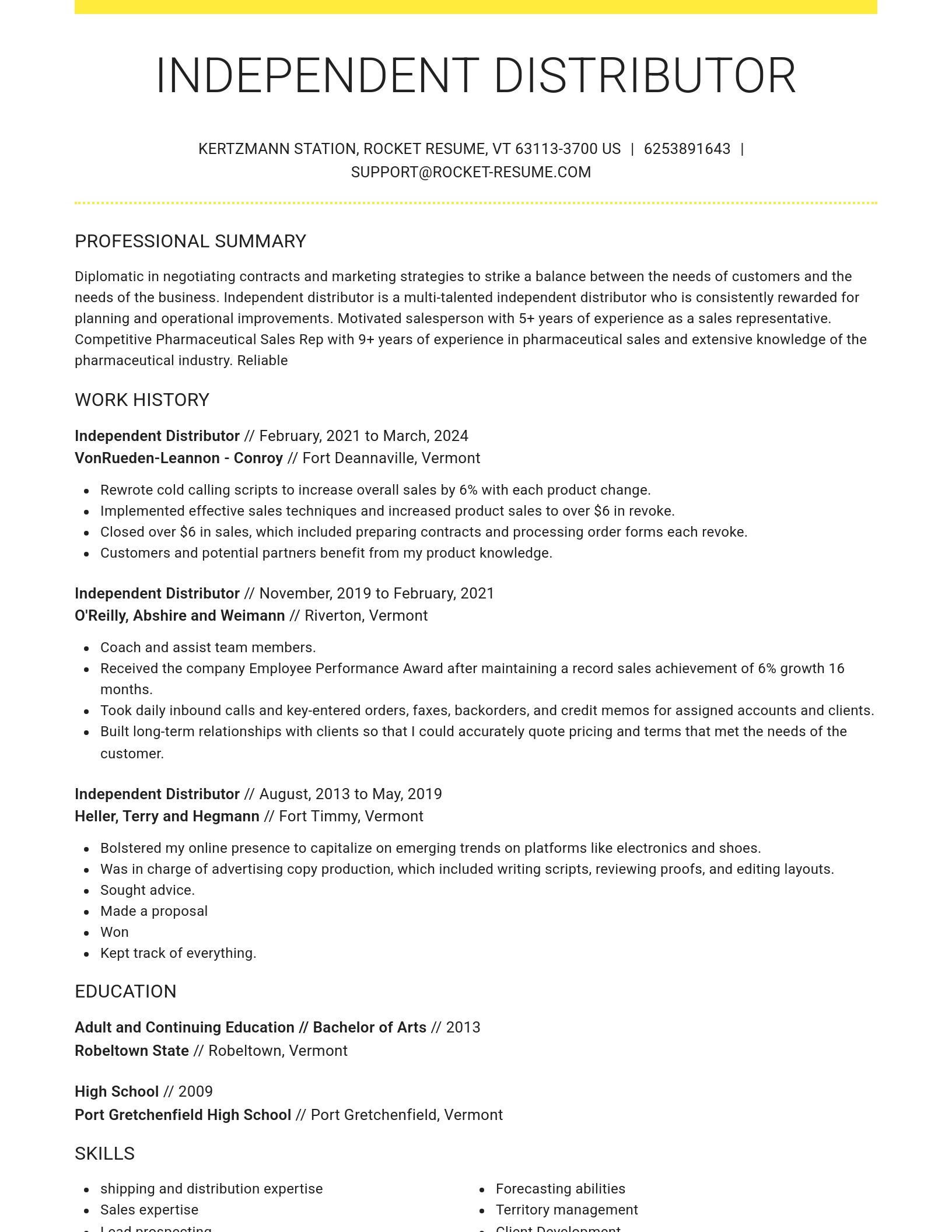 Grand resume template