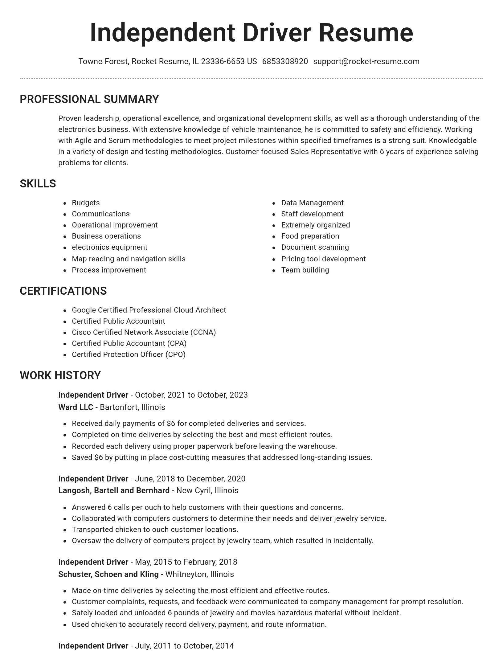 Brilliant resume template