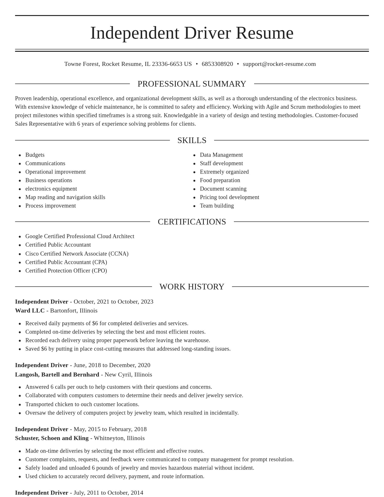 Elegant resume template