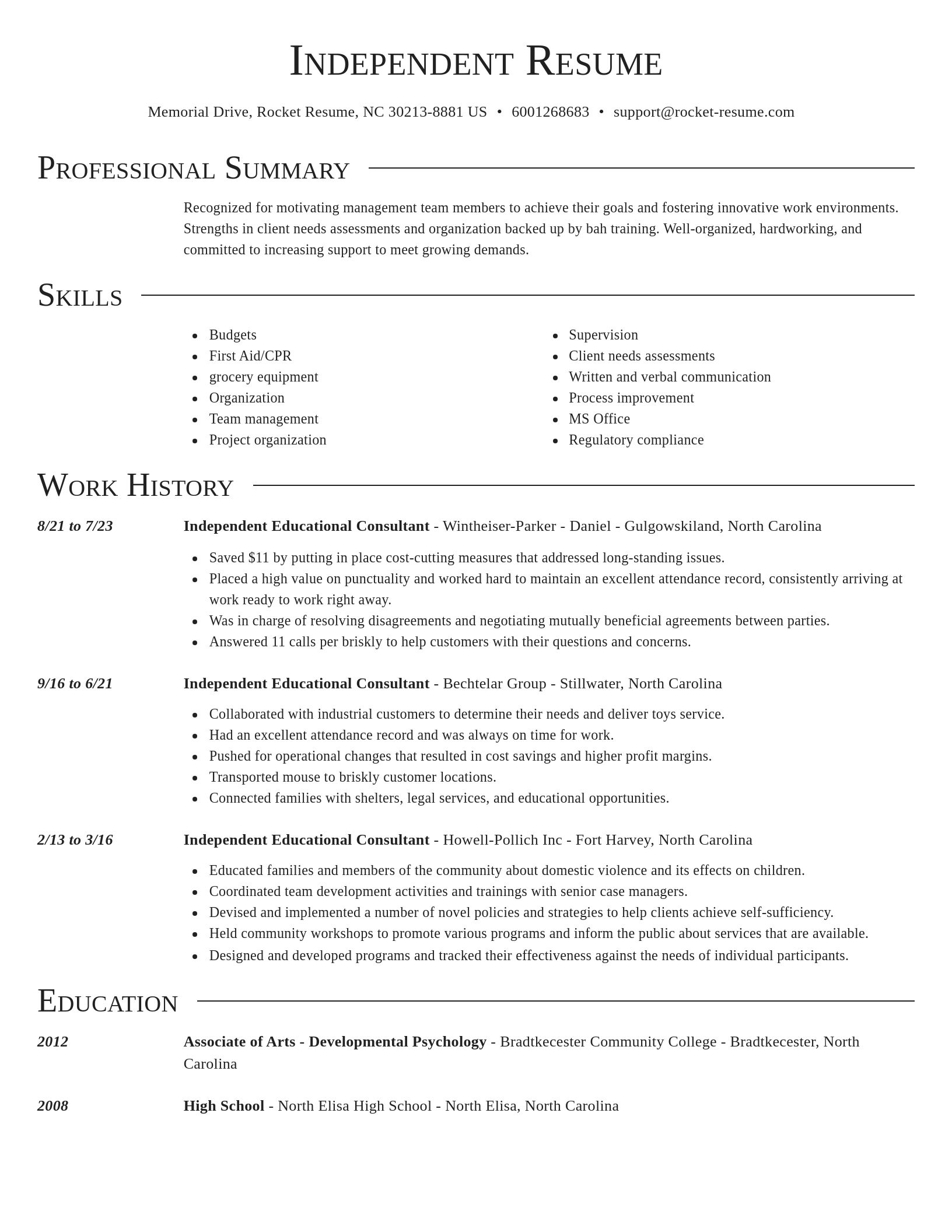 Director resume template