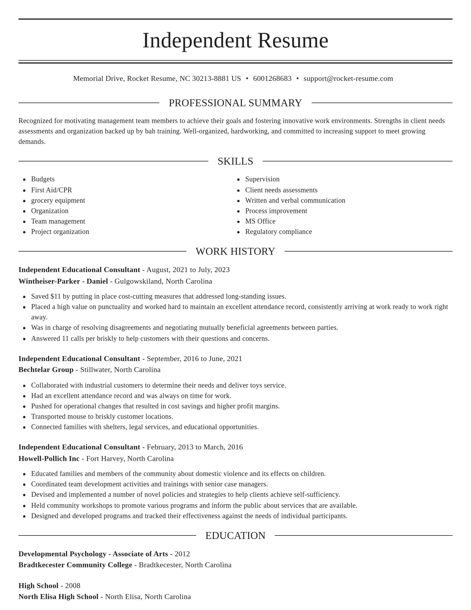Elegant resume template