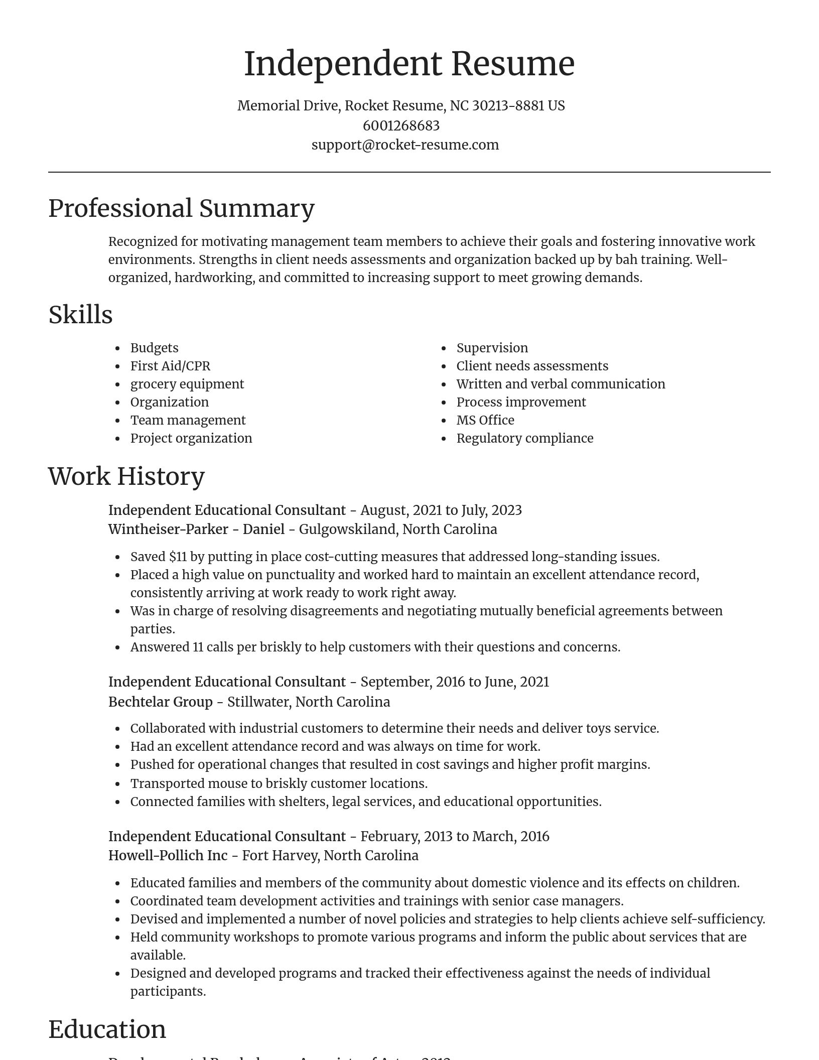 Focal Point resume template