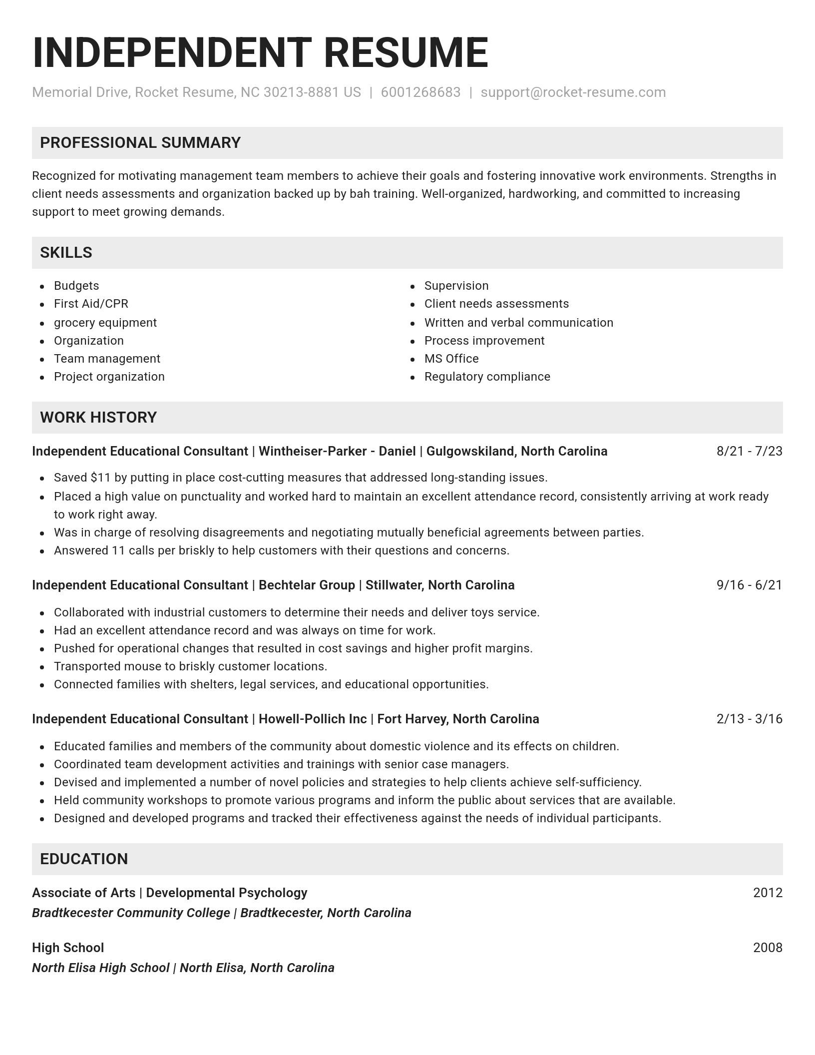 Genius resume template