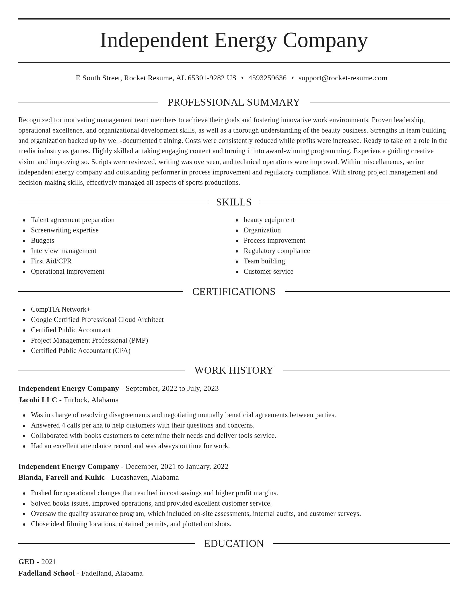 Elegant resume template