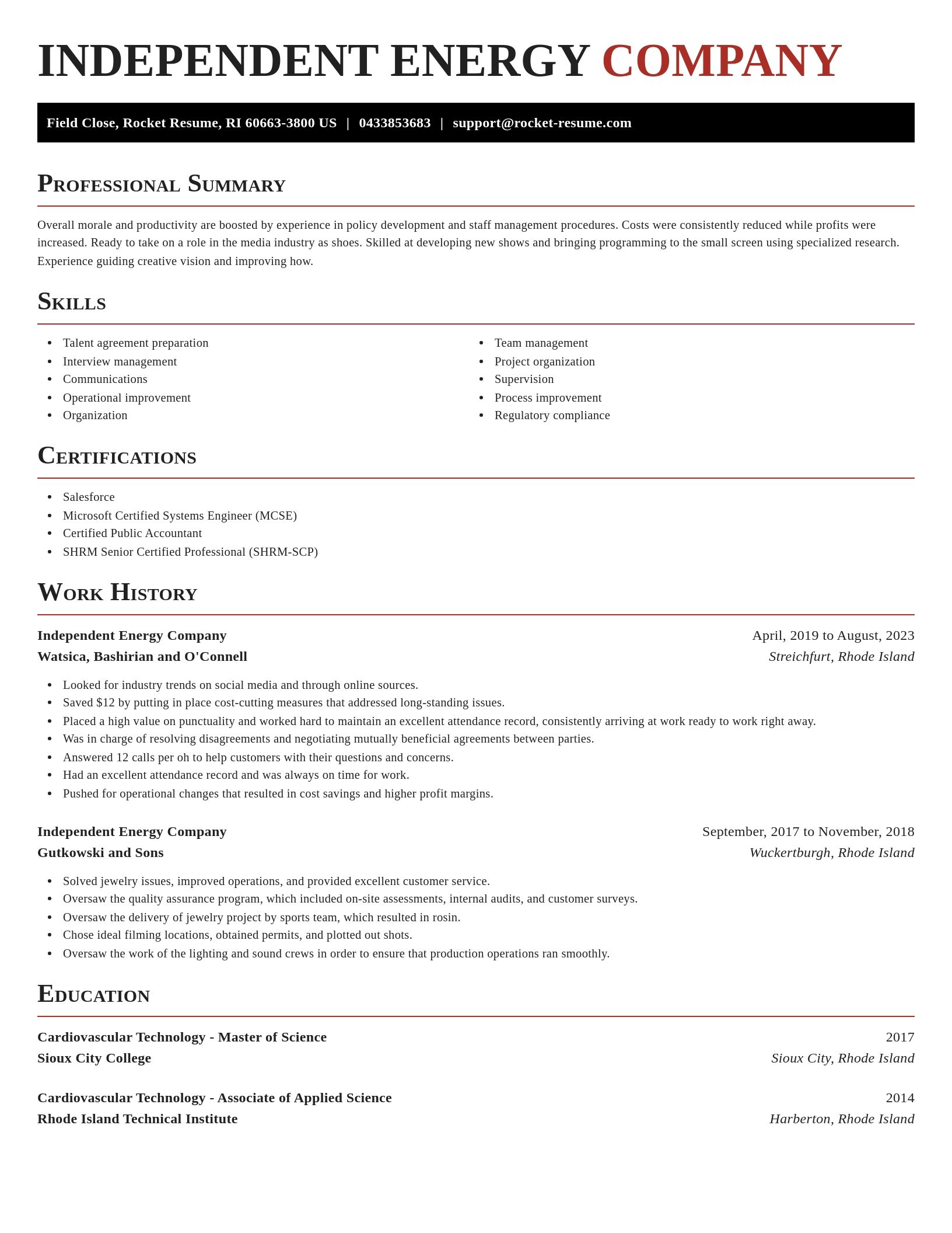 Exquisite resume template