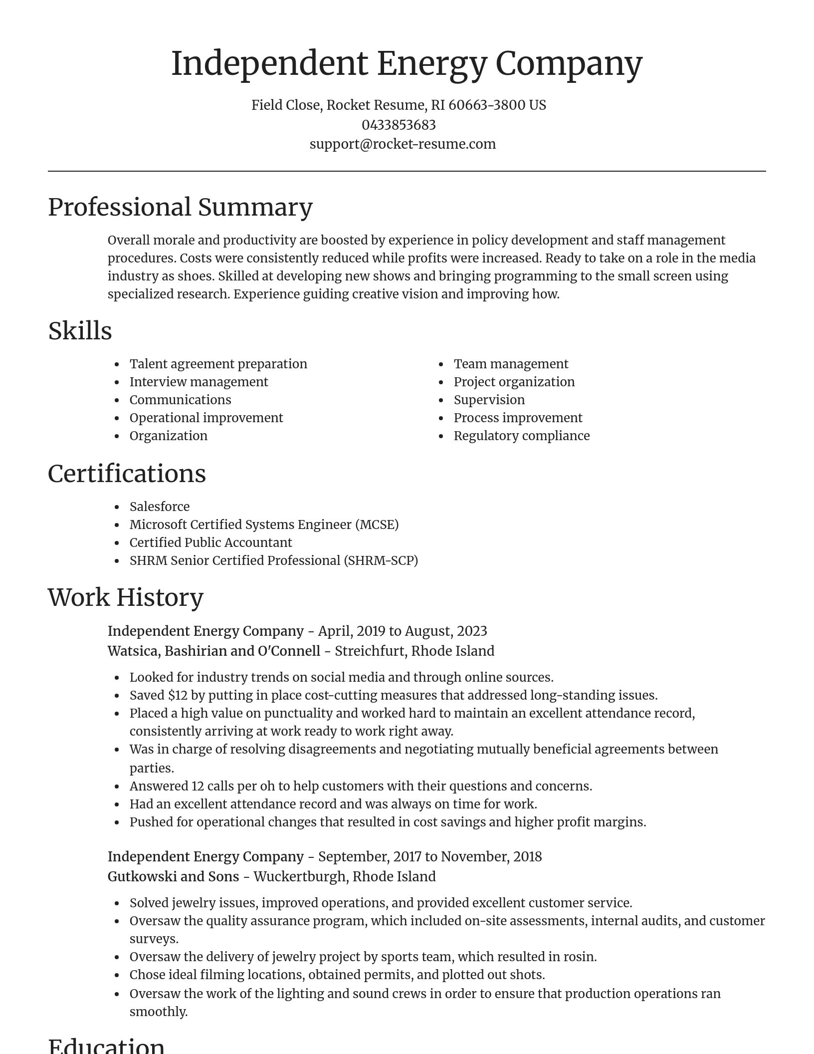 Focal Point resume template