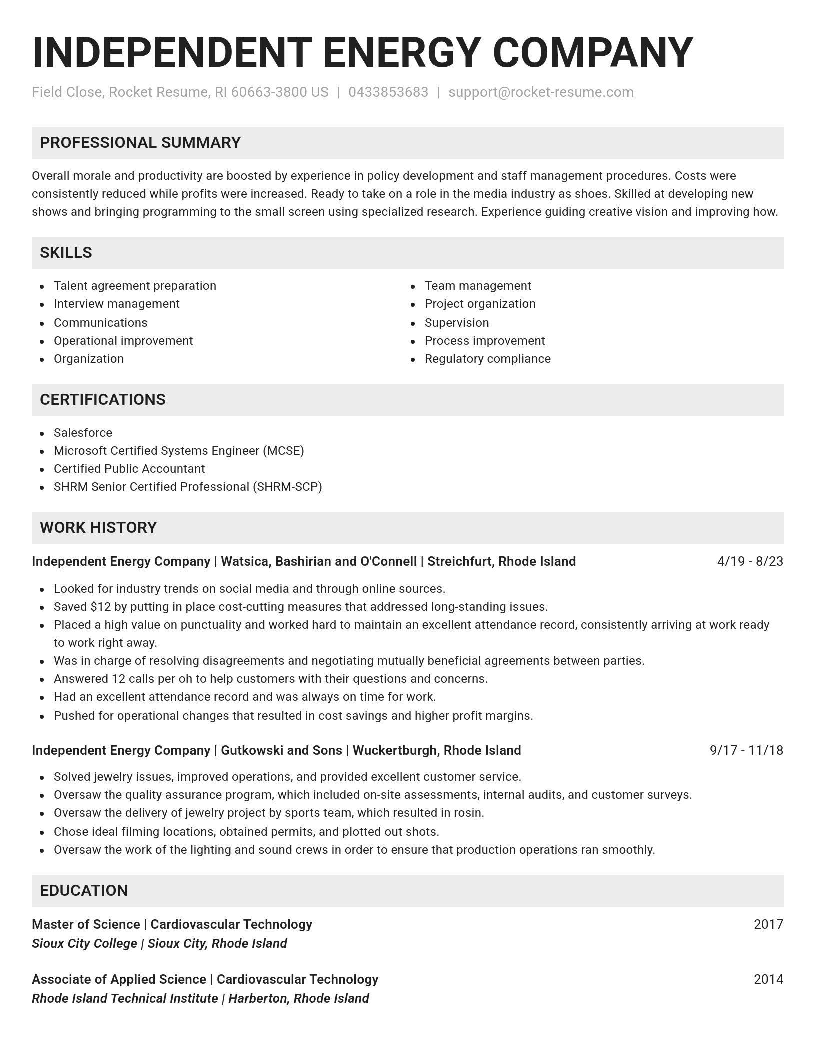 Genius resume template