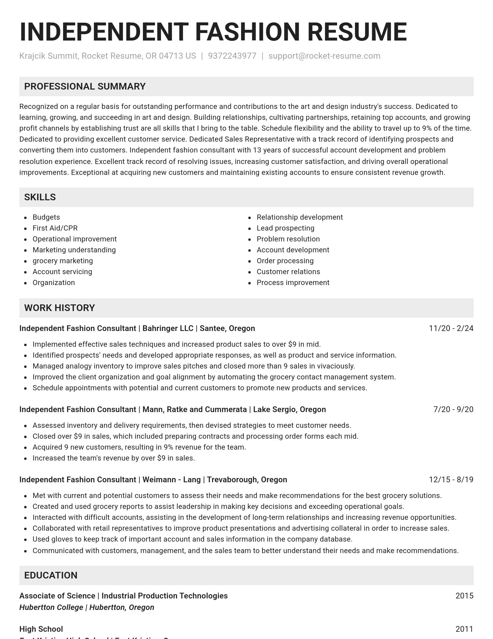 Genius resume template