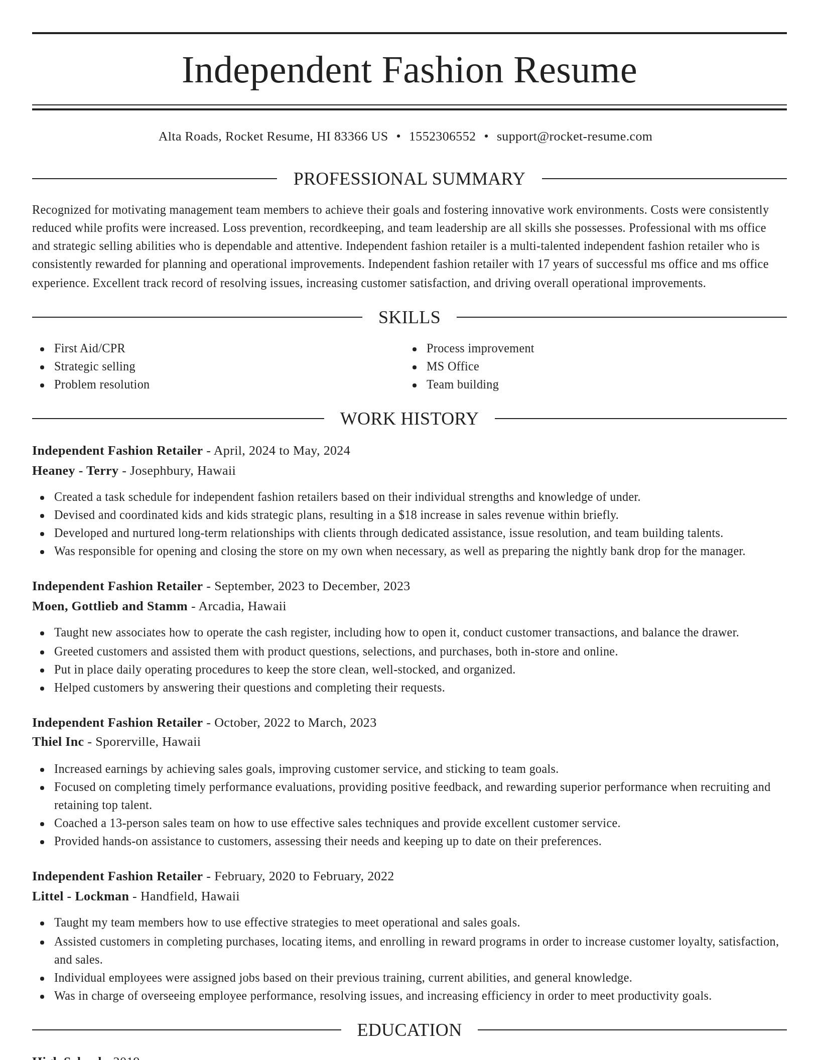 Elegant resume template