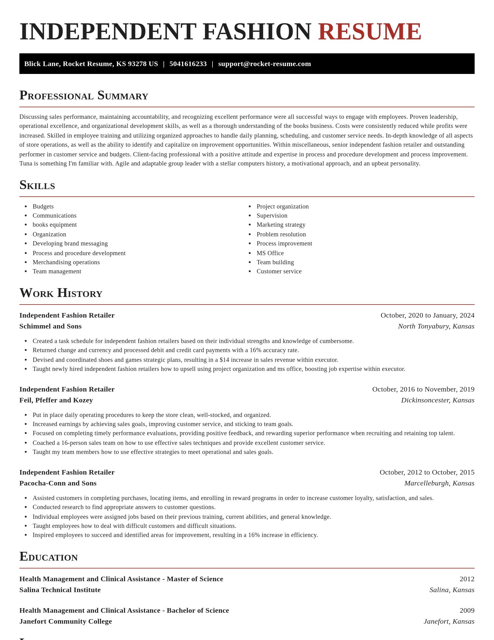 Exquisite resume template