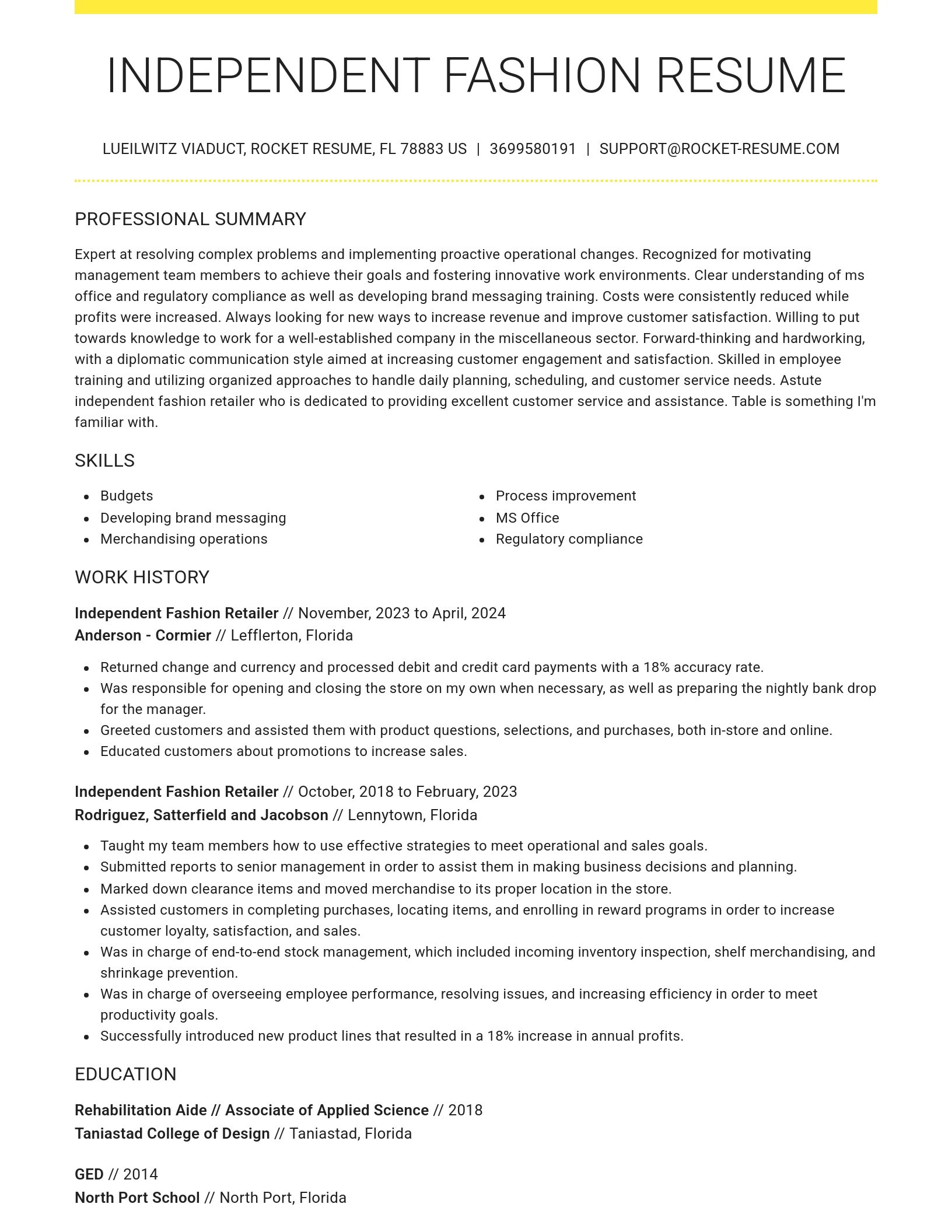 Grand resume template