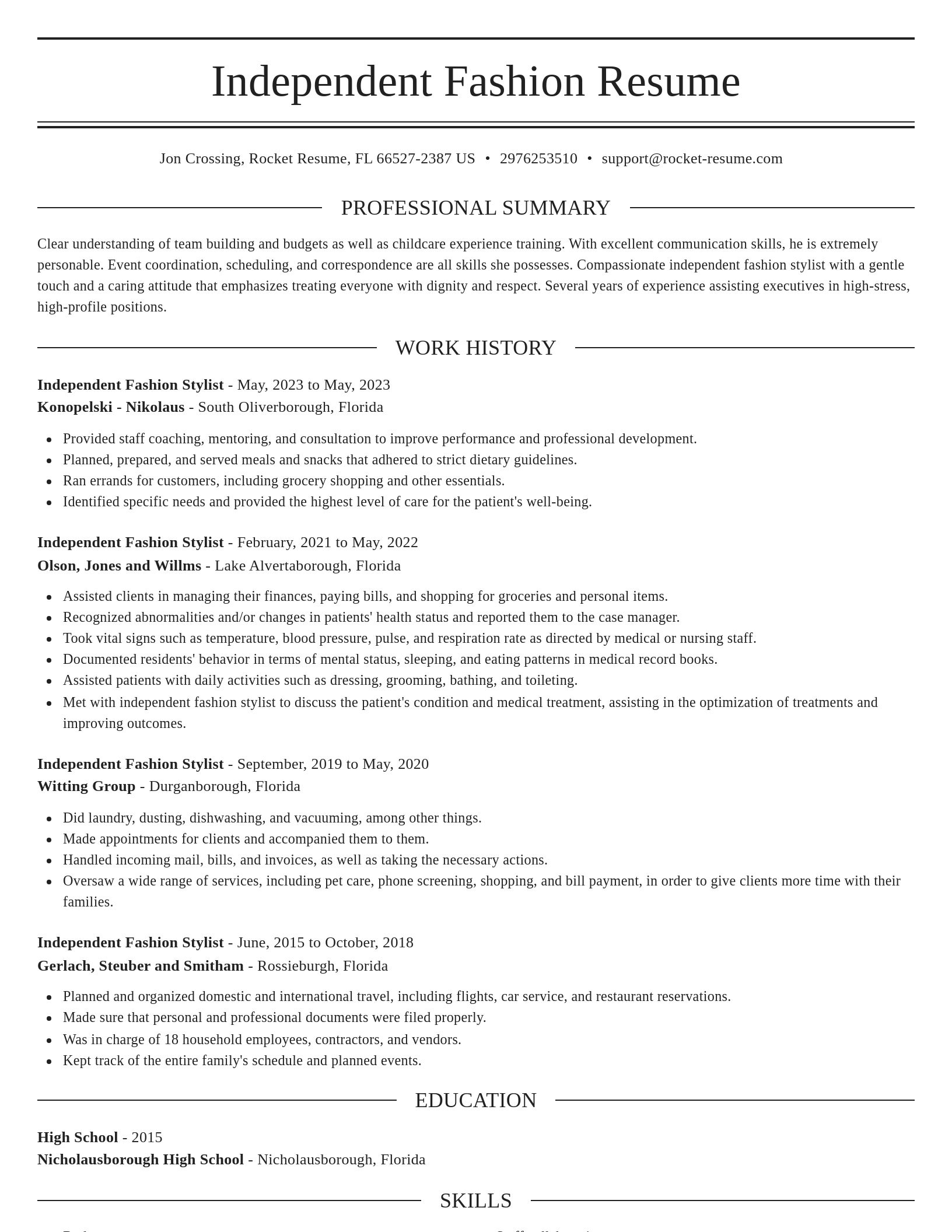 Elegant resume template