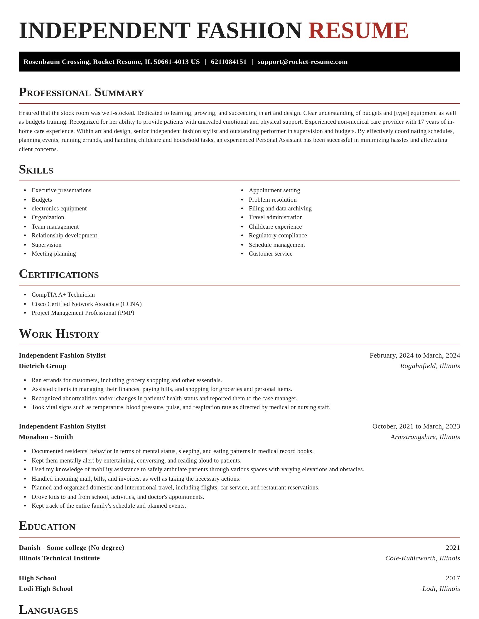 Exquisite resume template