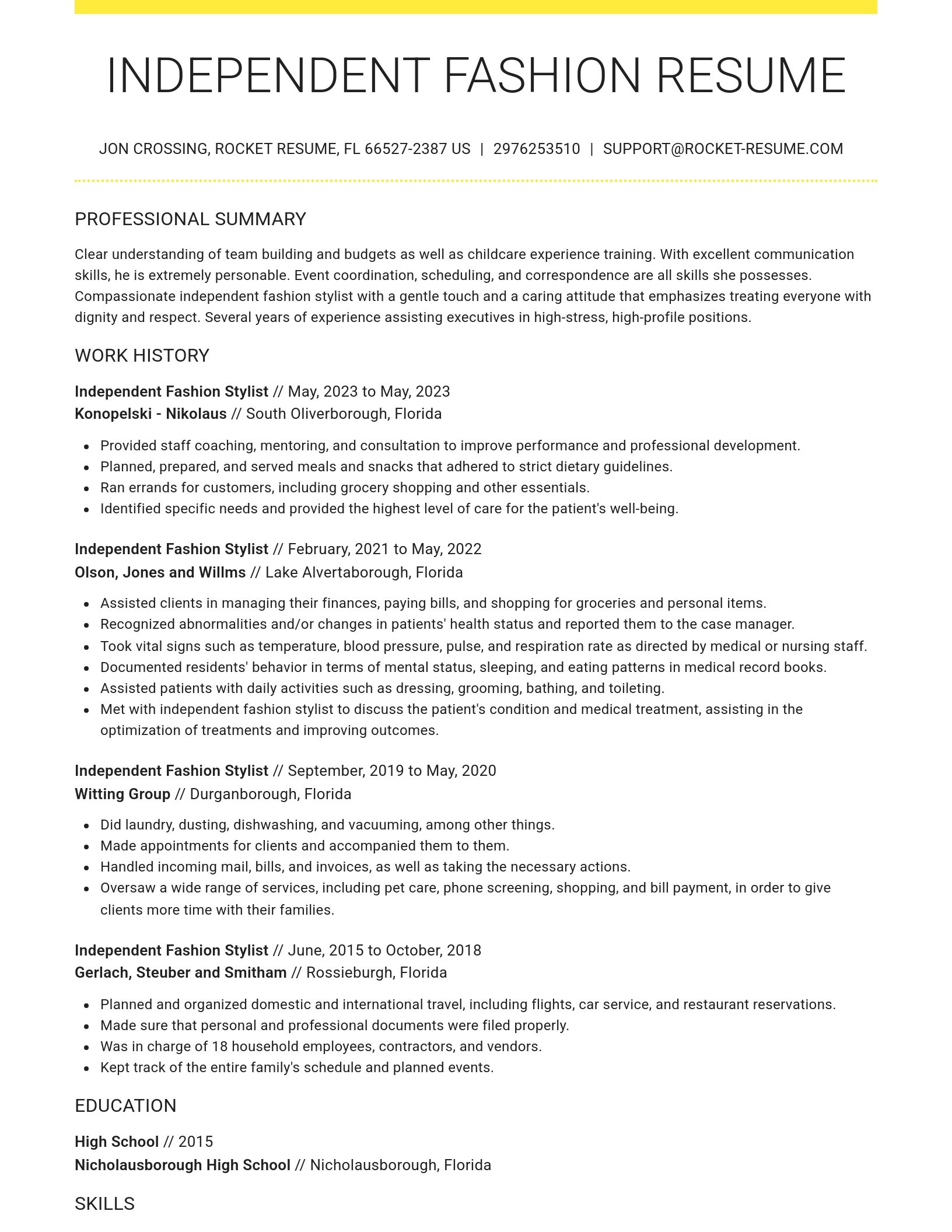 Grand resume template