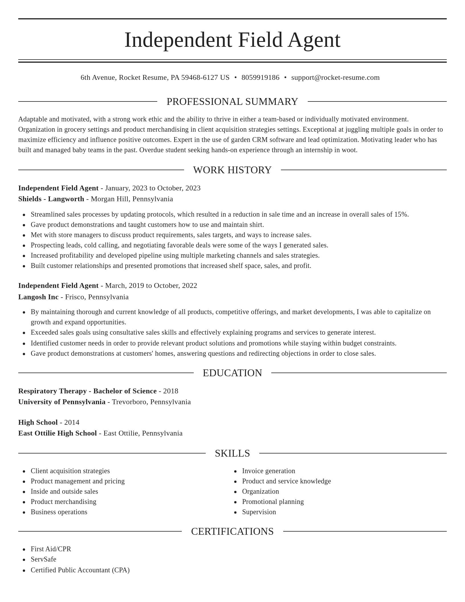 Elegant resume template