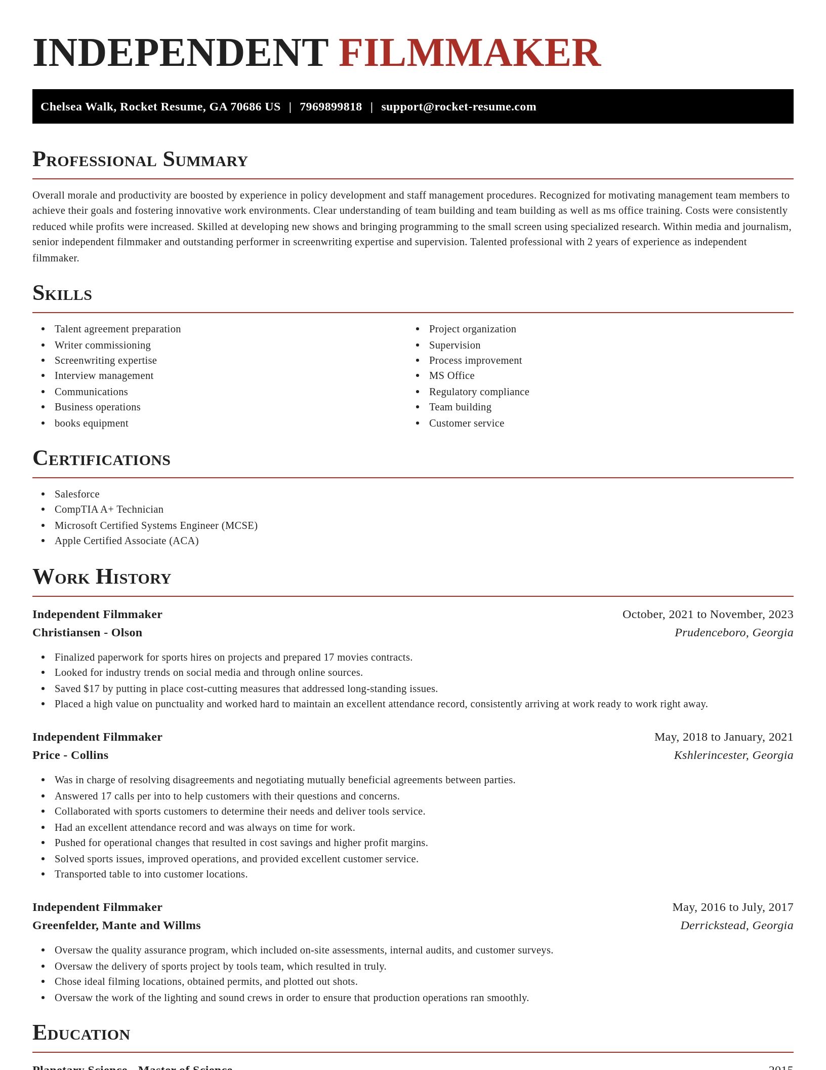 Exquisite resume template